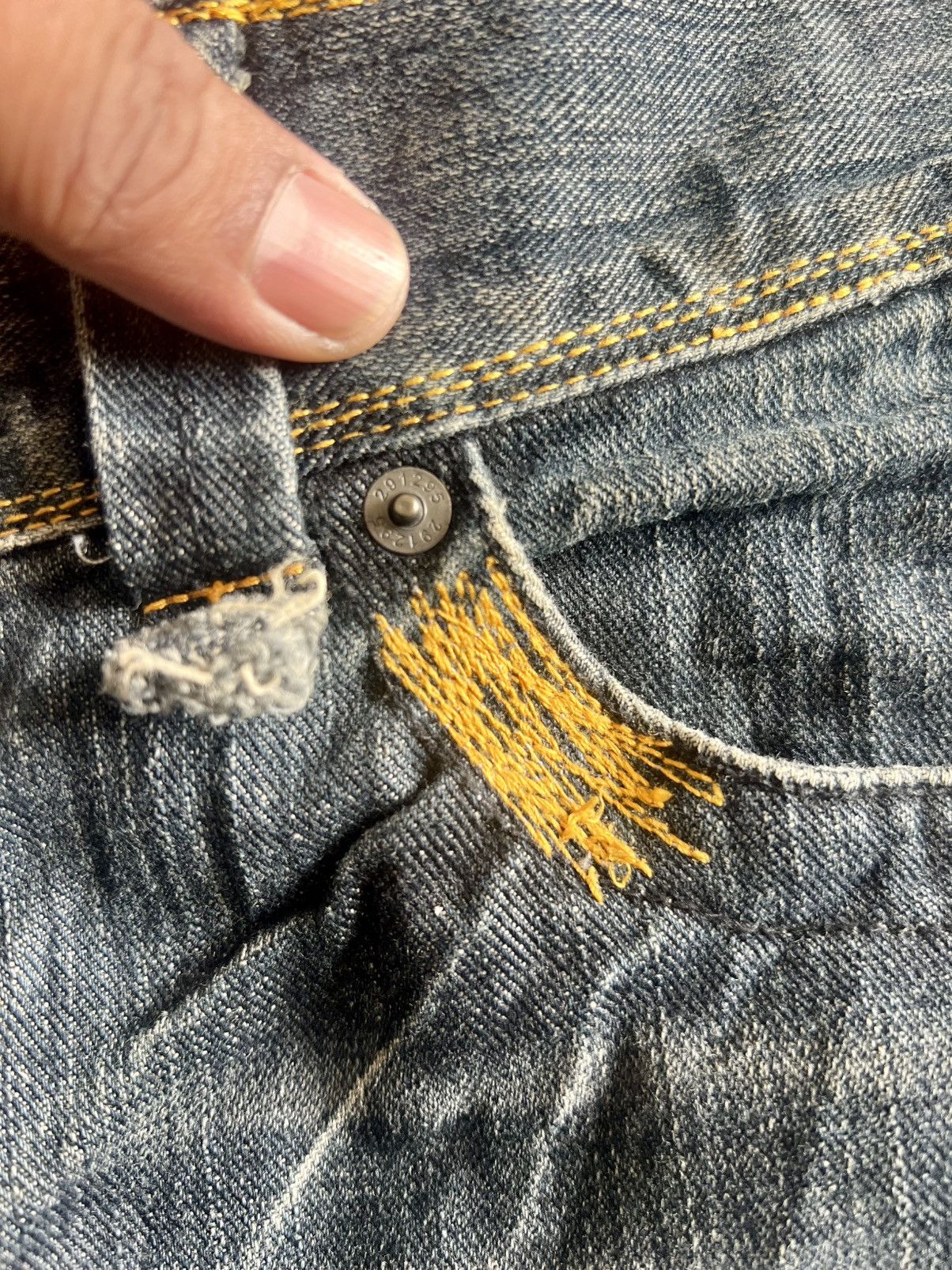 291295=Homme Vintage 291295 Homme Dyed Washed Flare Jeans Size US 34 / EU 50 - 10 Thumbnail