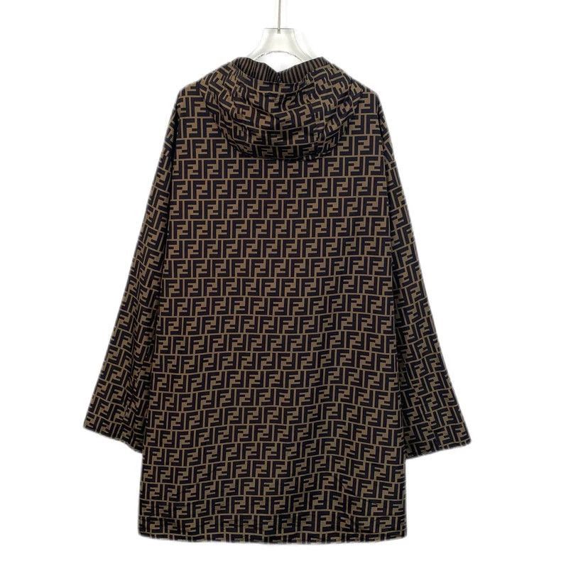 Fendi Fendi Brown Logo Hooded Windbreaker Jacket Size US M / EU 48-50 / 2 - 2 Thumbnail