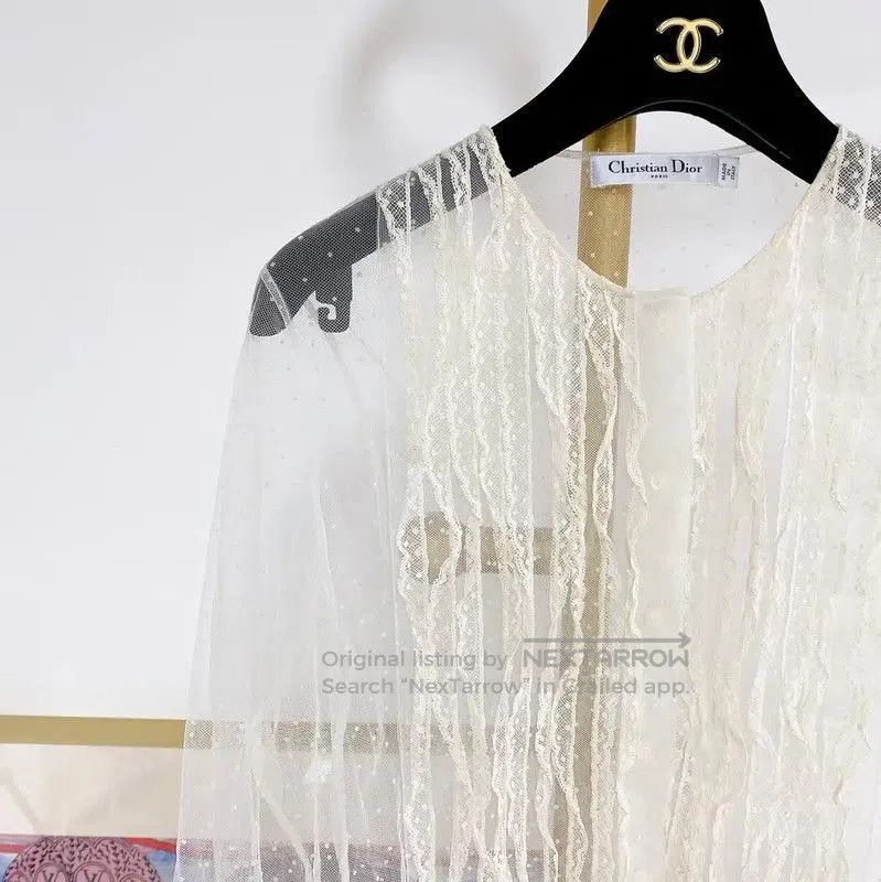 Dior Dior Summer White Long Sleeve Shirt . Size S / US 4 / IT 40 - 3 Thumbnail