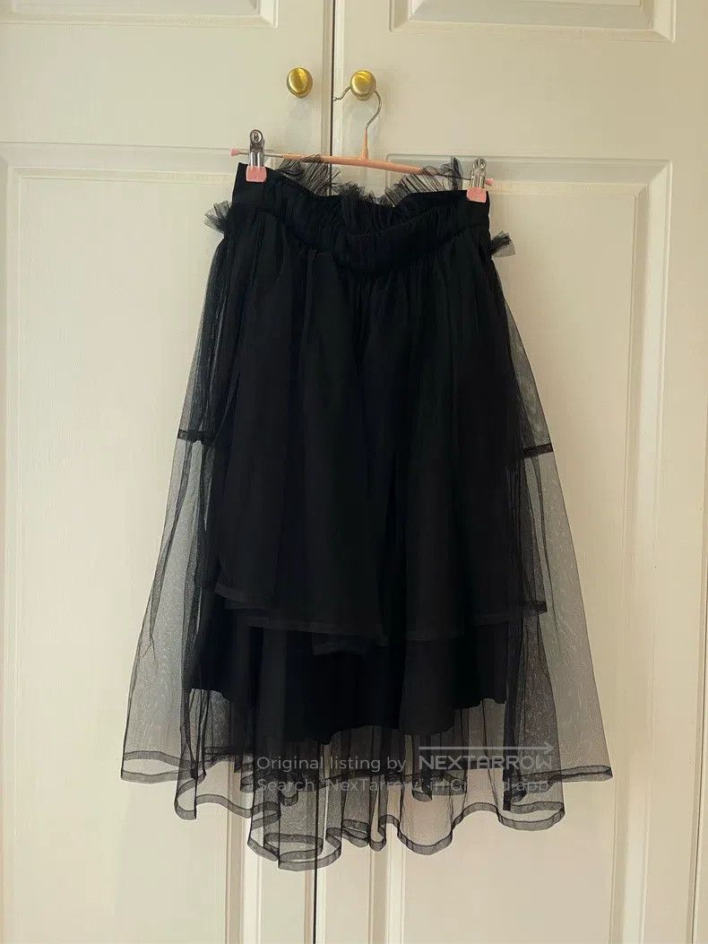 Comme des Garcons Comme Des Garcons size XS Black sheer tulle midi skirt Size 22" - 1 Thumbnail