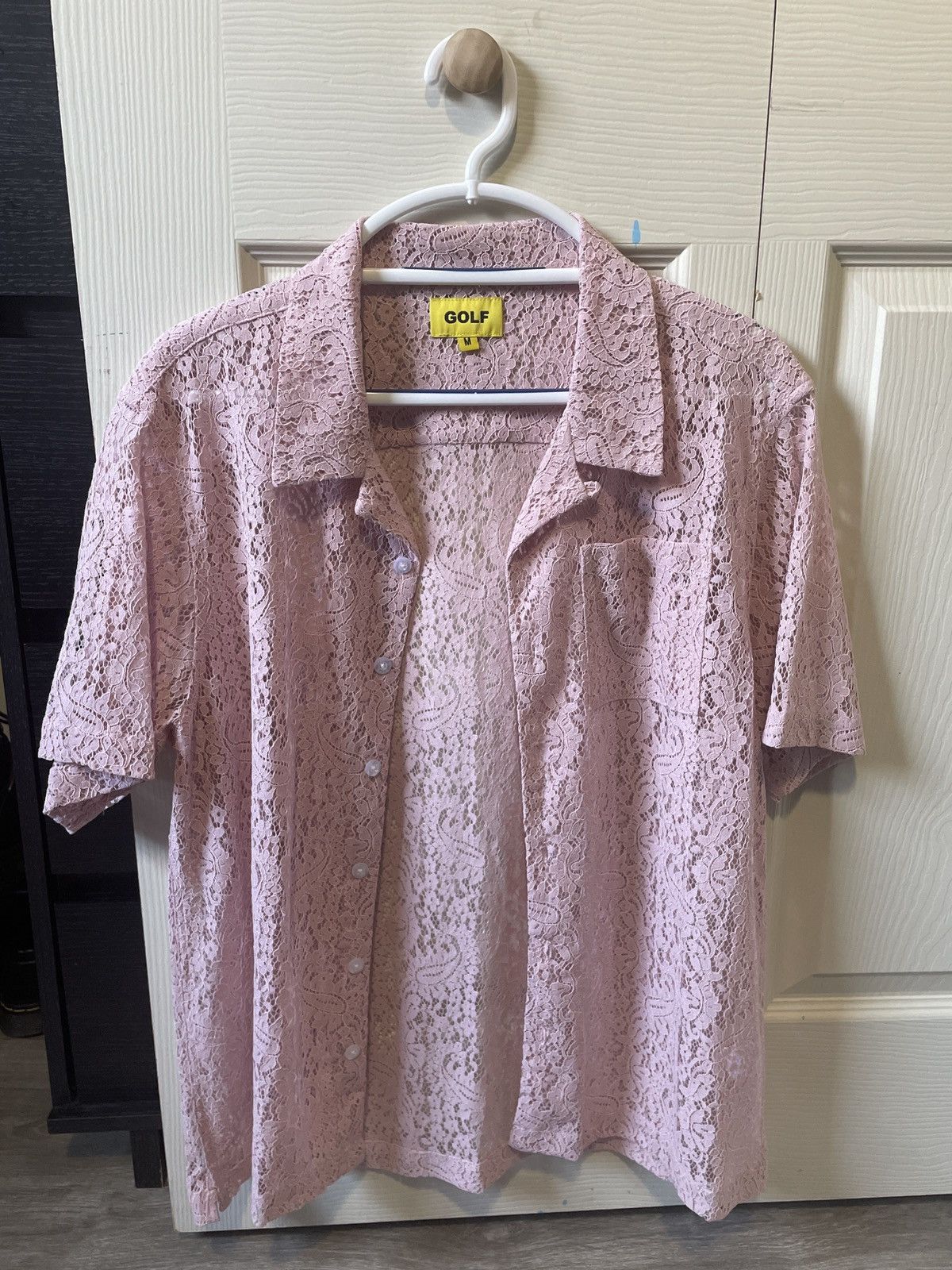 Golf Wang × Golf le Fleur golf wang pink lace button up | Grailed