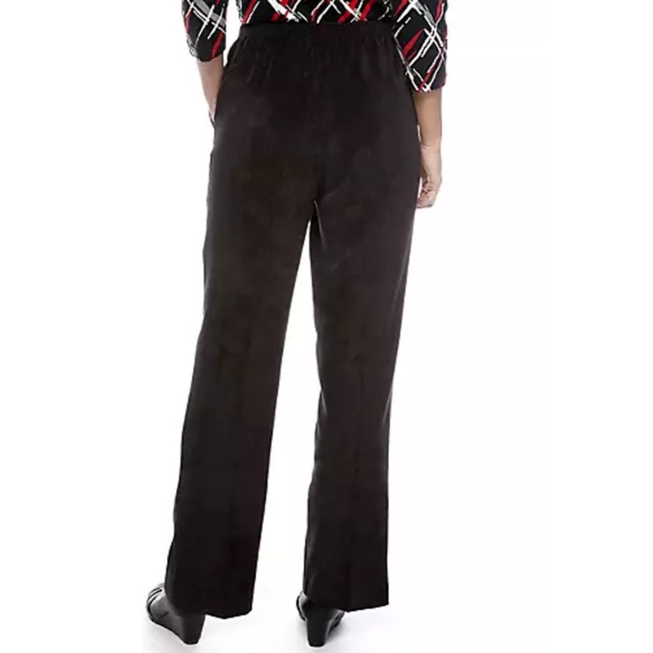 Other Alfred Dunner Sleek Corduroy Pull-on Black Pants Size 16 Size 38" / US 16 / IT 52 - 2 Thumbnail