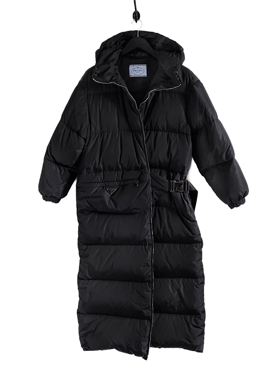 Prada Prada 2019 Black Re-Nylon Belted Down Jacket Size XS / US 0-2 / IT 36-38 - 2 Thumbnail