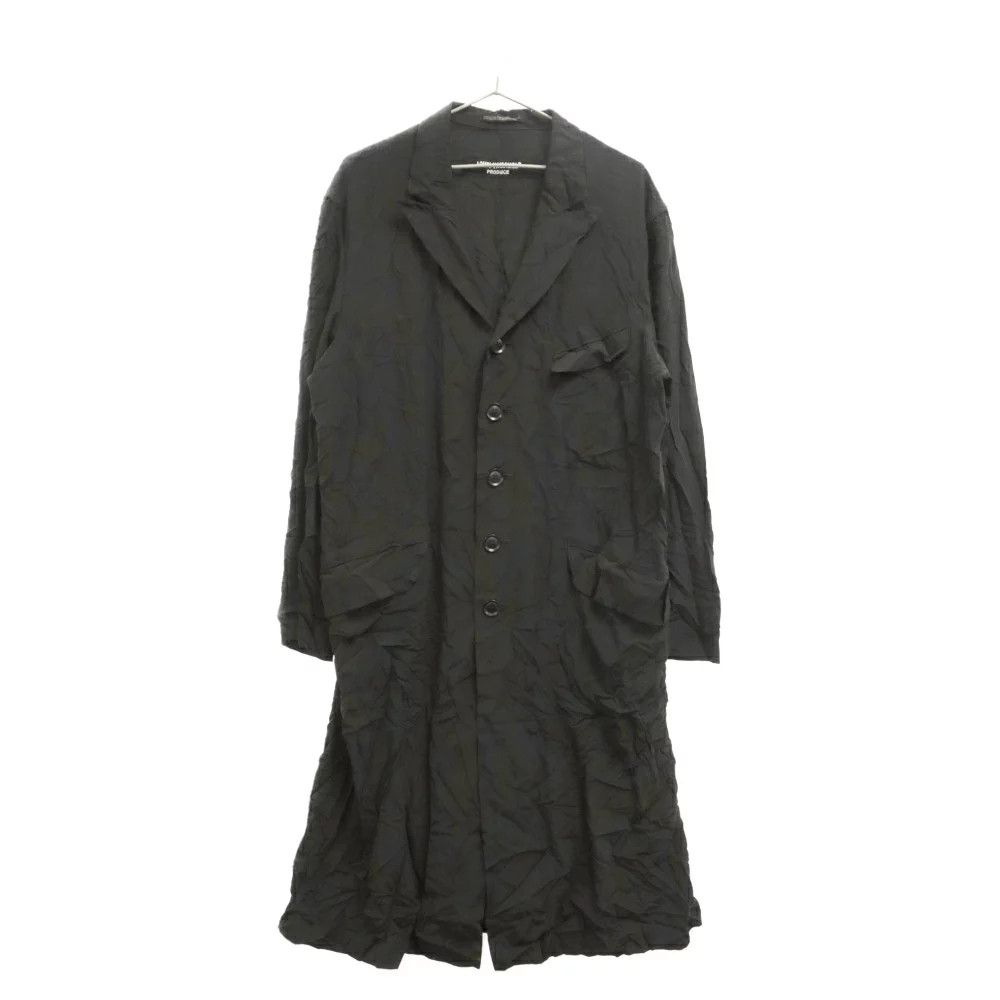image of Yohji Yamamoto Pour Homme 19Aw Wrinkled Coat in Black, Men's (Size Medium)