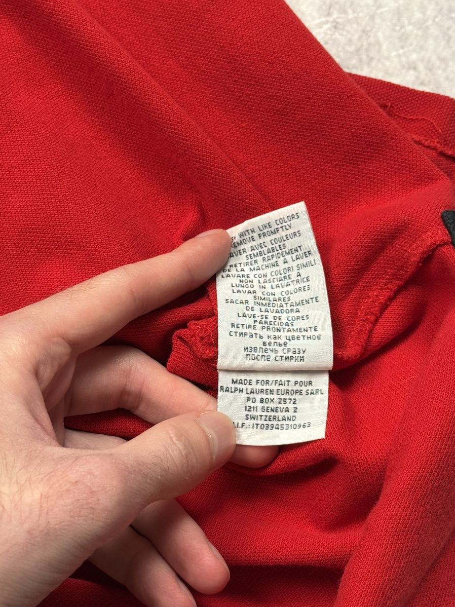 Polo Ralph Lauren Vintage Polo Ralph Lauren Red Spain Espana Polo Shirt Size US XL / EU 56 / 4 - 11 Thumbnail