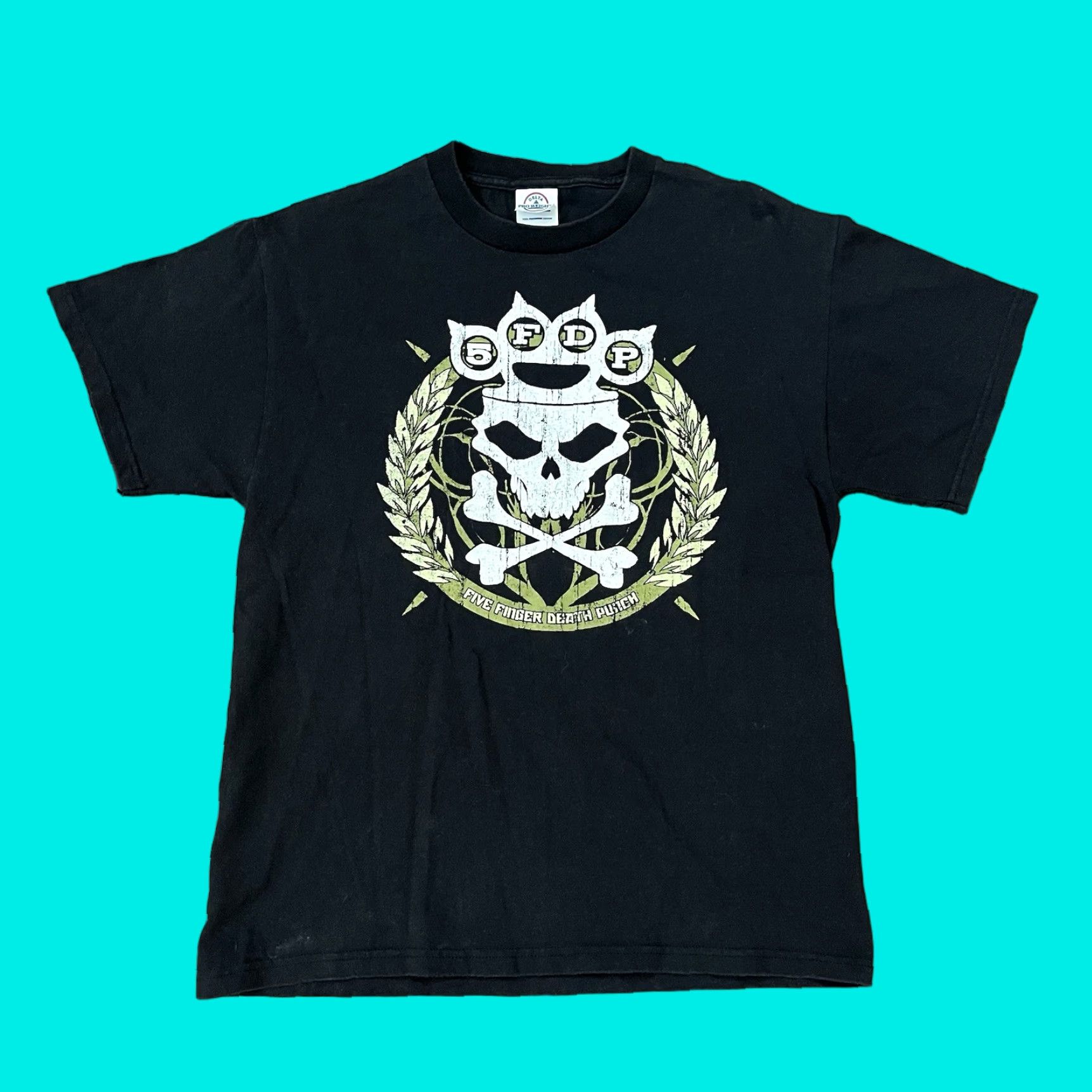 Vintage VINTAGE Five Finger Death Punch T-Shirt Medium Black Metal Soldier 2010s Mens Size US M / EU 48-50 / 2 - 1 Thumbnail