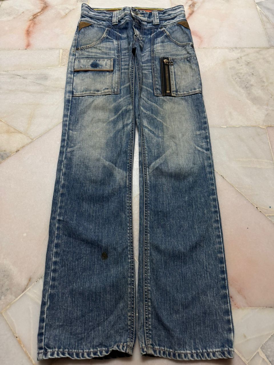 Edwin 💥Insane💥90s Style Edwin Blue Trip Rusty Mudwash Bushpants Size US 29 - 22 Thumbnail