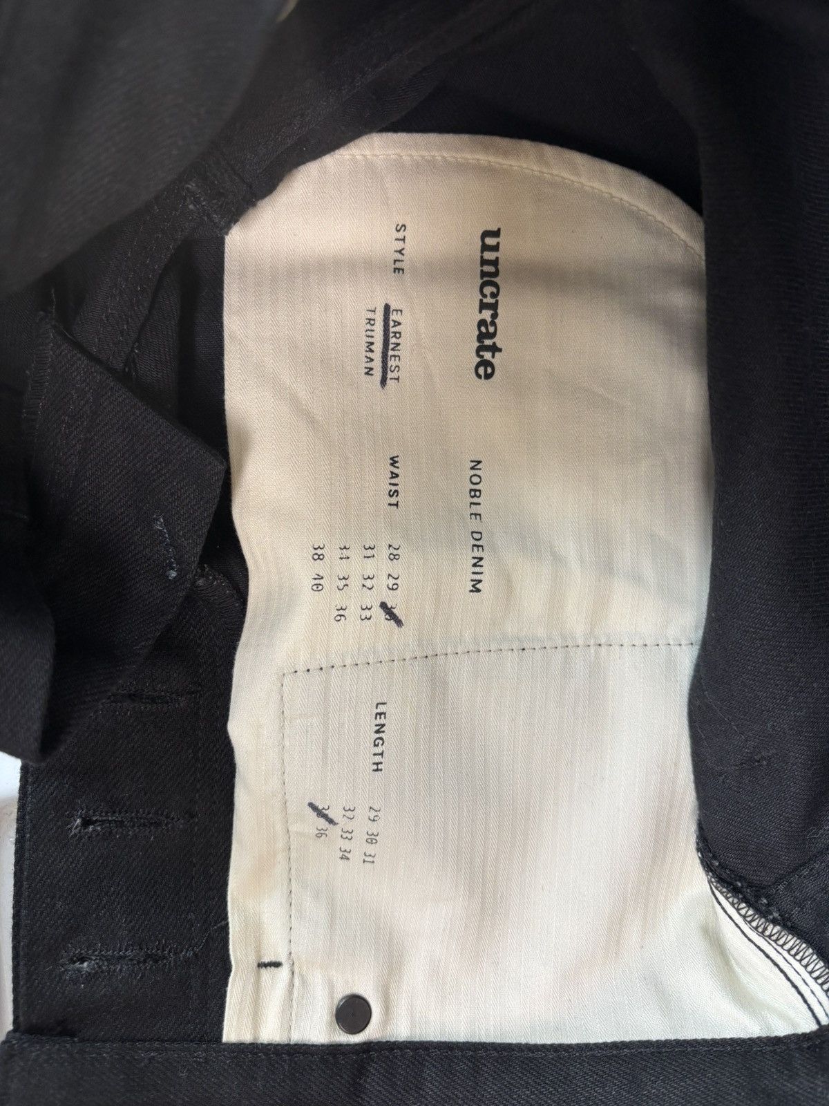 Other Noble Denim 14oz Black Selvedge Size US 30 / EU 46 - 4 Thumbnail