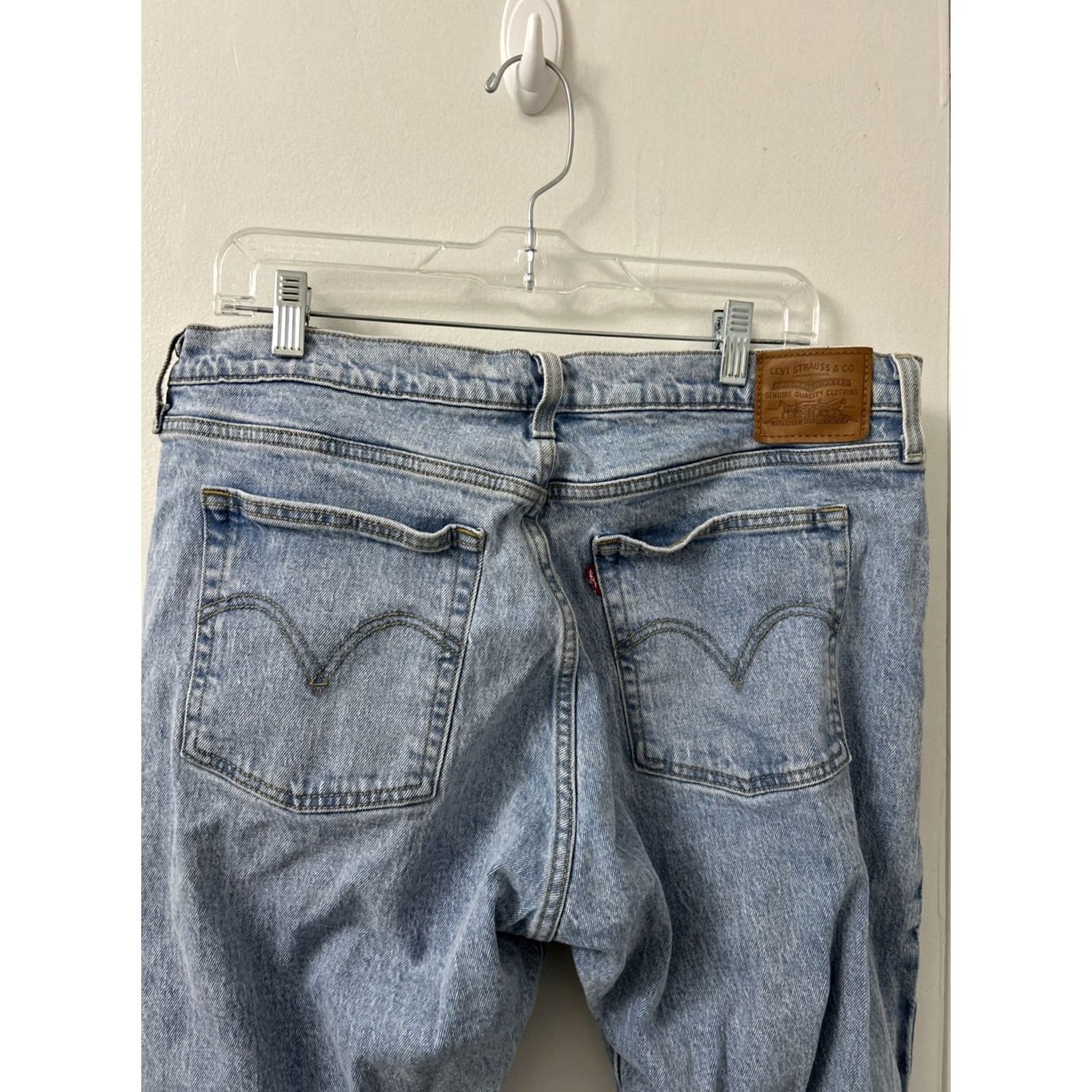 Levi's Levi's Premium Jeans Womens 33x27 Blue Straight Fit Button Zipper 5-Pocket Denim Wedgie Retro Slim Stretch N/A Size 24" / US 00 / IT 34 - 6 Thumbnail