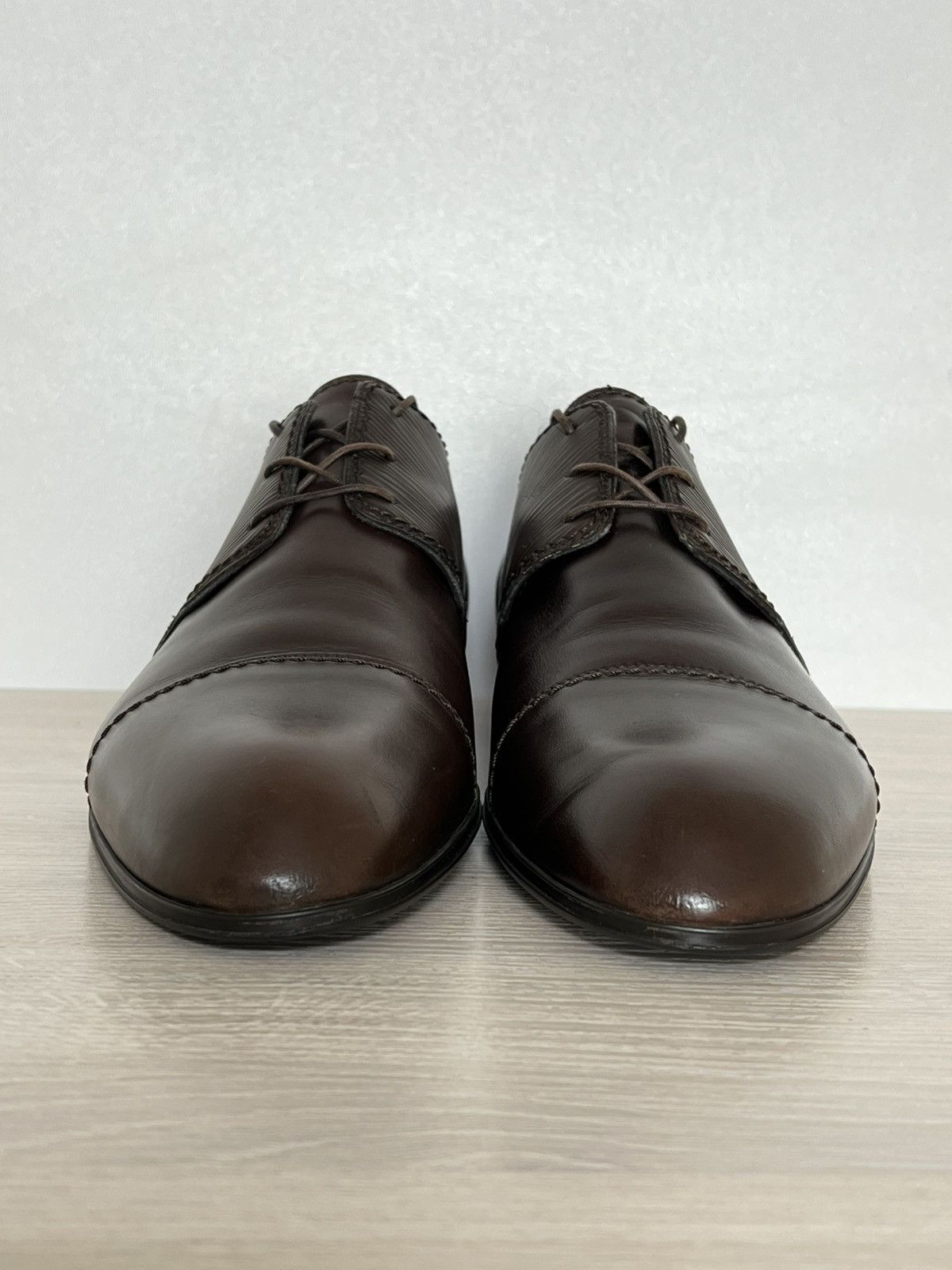 Louis Vuitton Louis Vuitton Epi Leather Cap Toe Derby Shoes Brown Size 10 Size US 10 / EU 43 - 4 Thumbnail