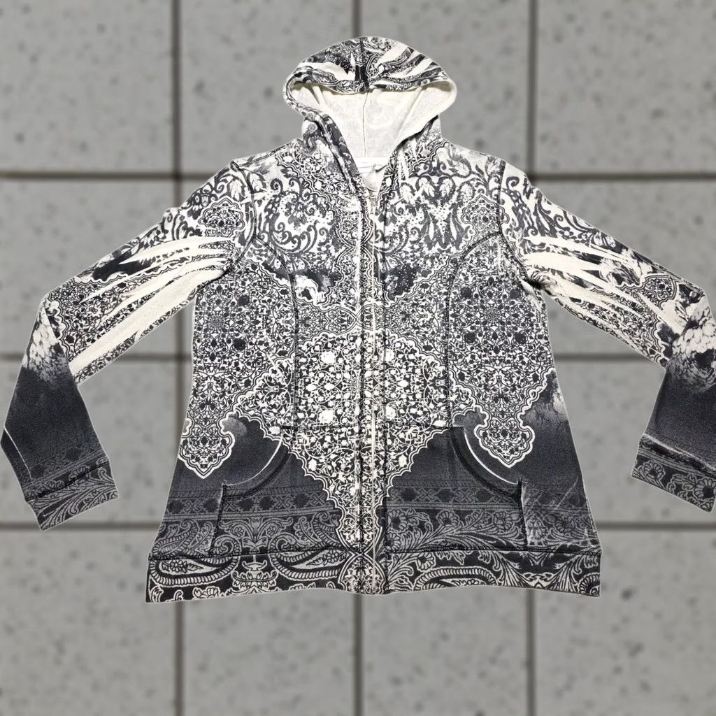 Vintage VINTAGE Christopher & Banks Paisley Embellished Graphic Hoodie Full Zip Y2k Size Medium Women Size M / US 6-8 / IT 42-44 - 1 Thumbnail