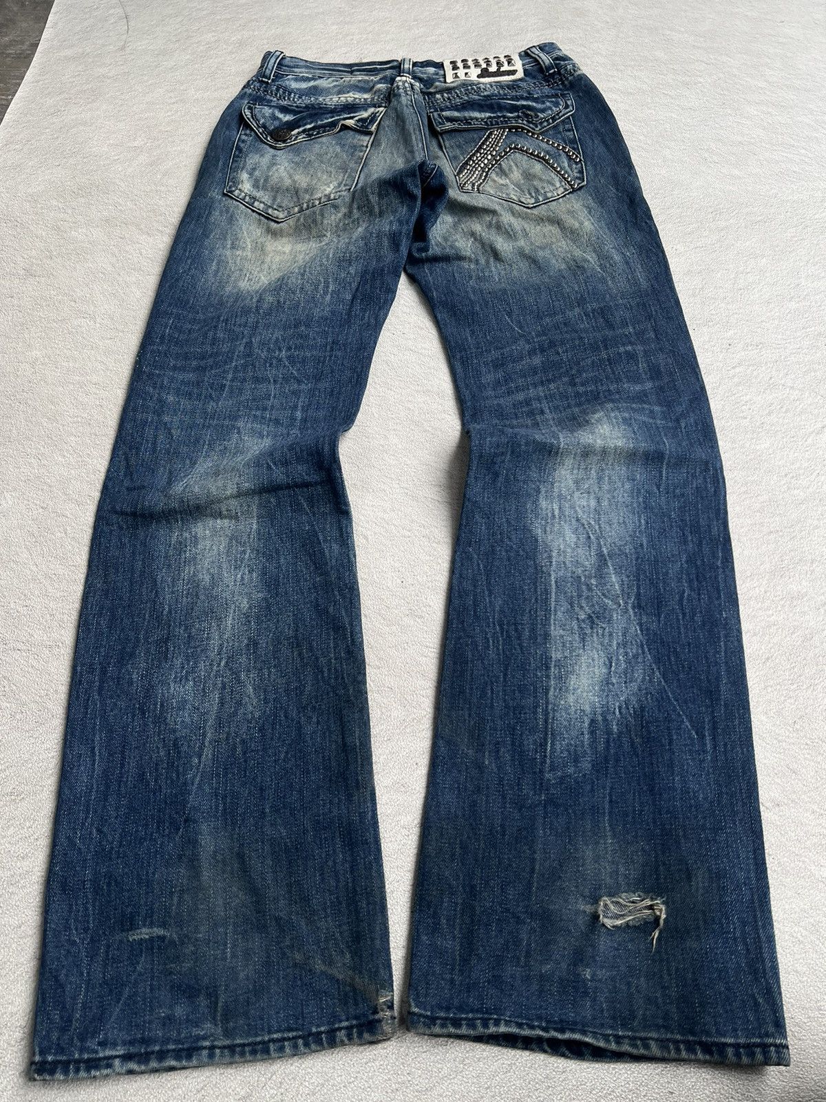 Number (N)ine 2000s Japanese Hysteric Studded Ifsix Wash Bootcut y2k Lgb Size US 30 / EU 46 - 2 Thumbnail
