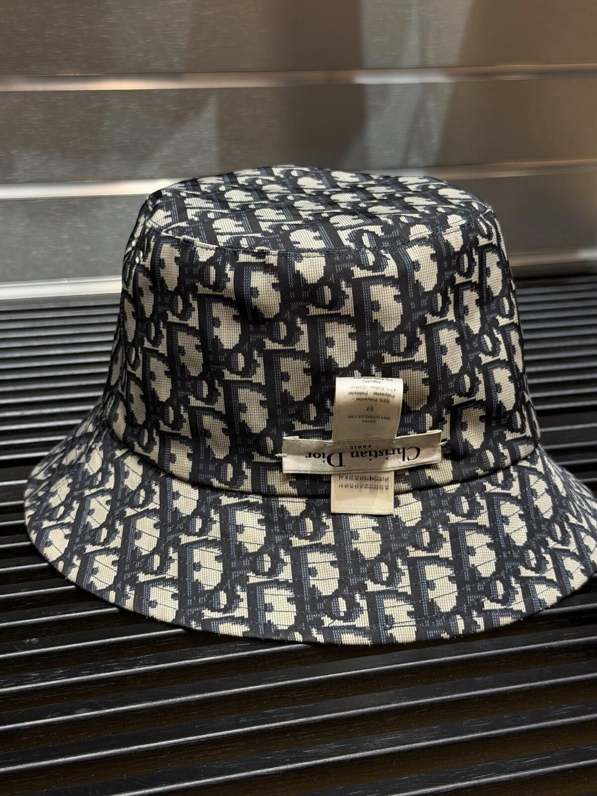 Dior Authentic Dior Reversible Teddy-D Brim Bucket Hat $1000 Size ONE SIZE - 4 Thumbnail