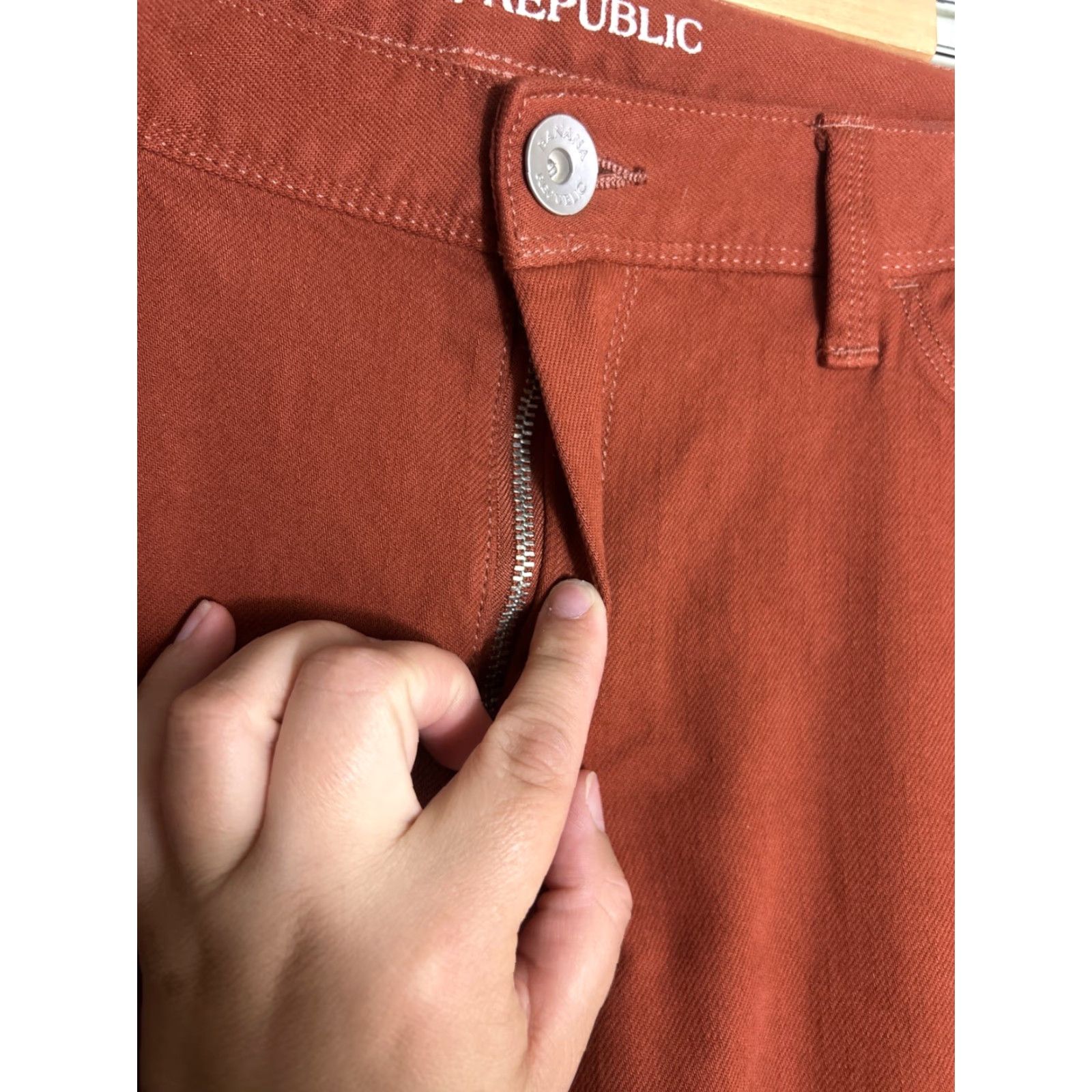 Banana Republic Banana Republic Skinny Jeans Womens 32 Rusty Low Rise Stretch Denim 5-Pocket Zip Button Inseam 28 Regular Slim Size 24" / US 00 / IT 34 - 7 Thumbnail