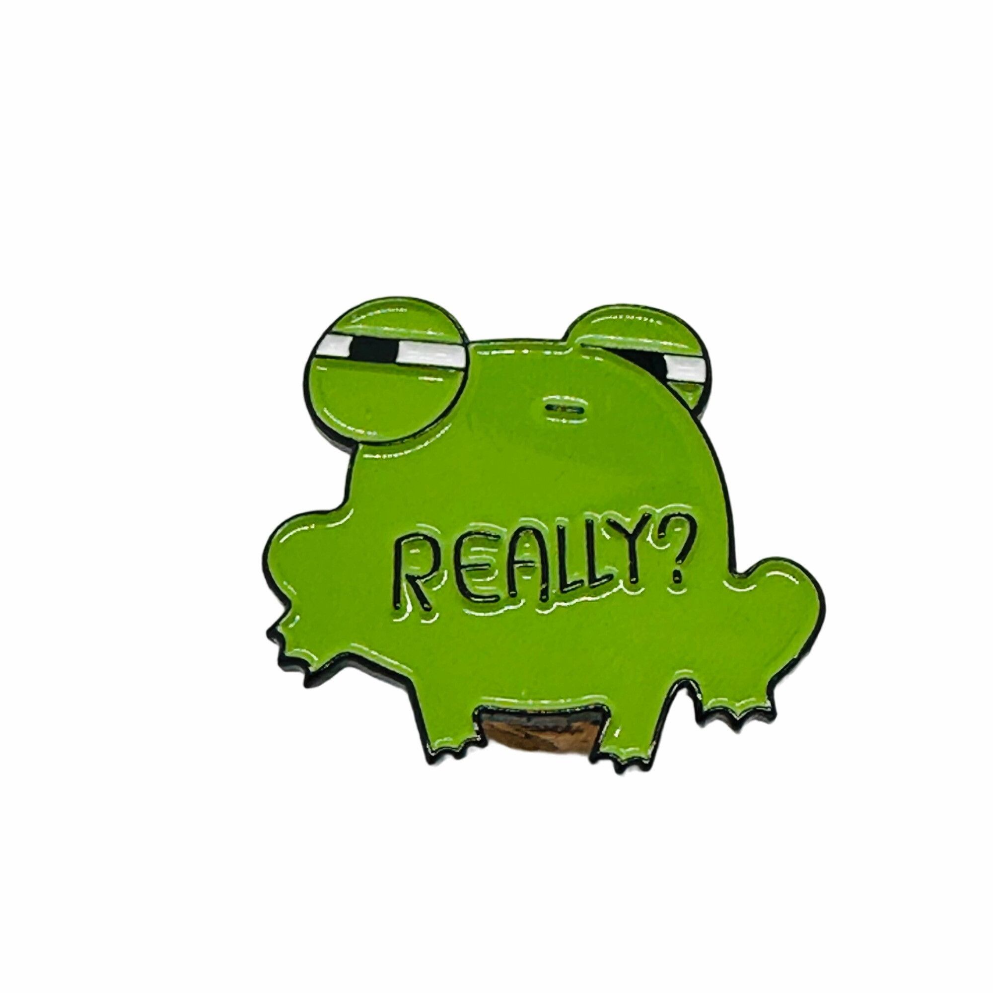 Other ✨Cartoon Green Cute frog letters Enamel Pin Animal Alloy Met Size ONE SIZE - 4 Thumbnail