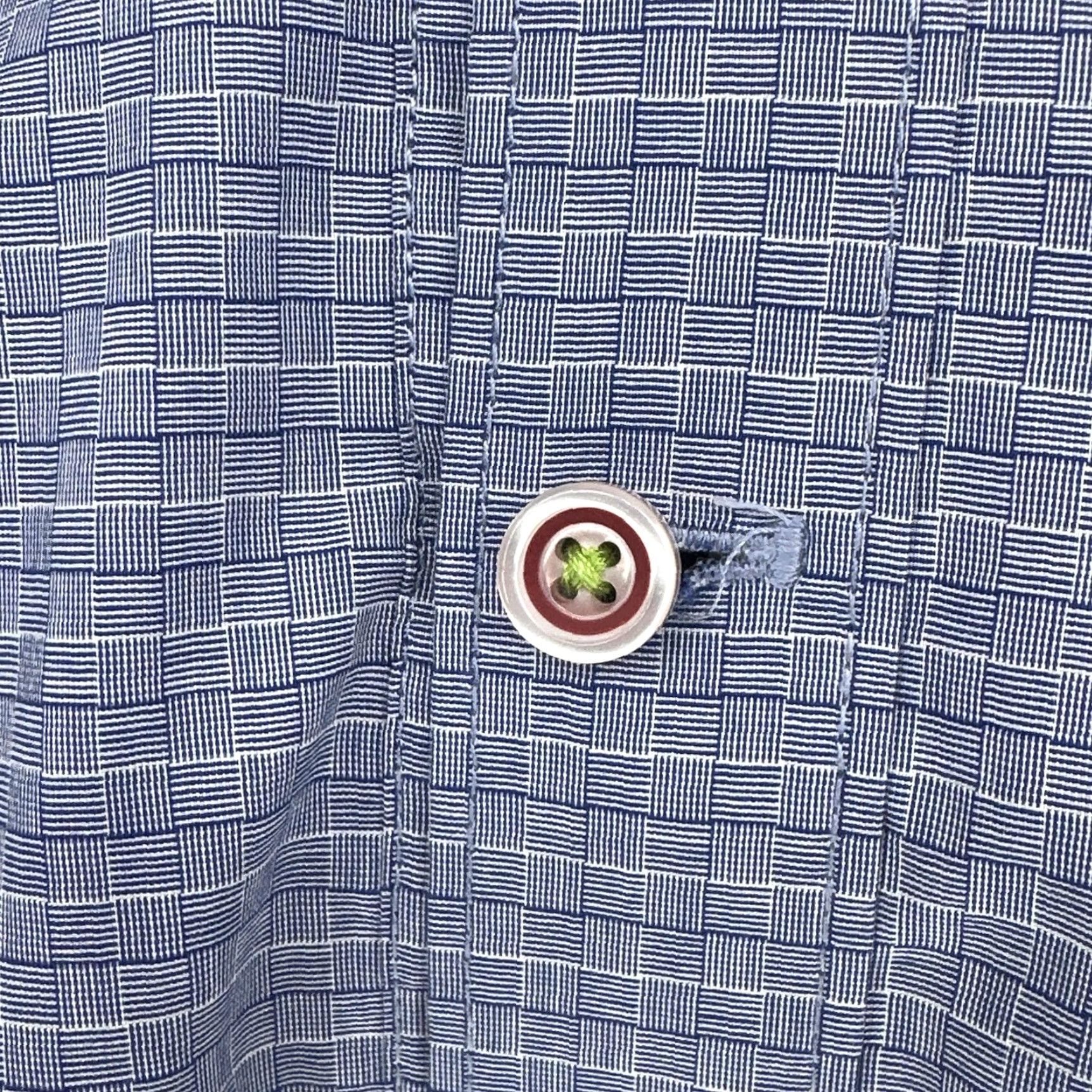 Robert Graham Robert Graham Shirt Mens XL Blue Check Tailored Fit Contrast Cuff Button Up Size US XL / EU 56 / 4 - 6 Thumbnail