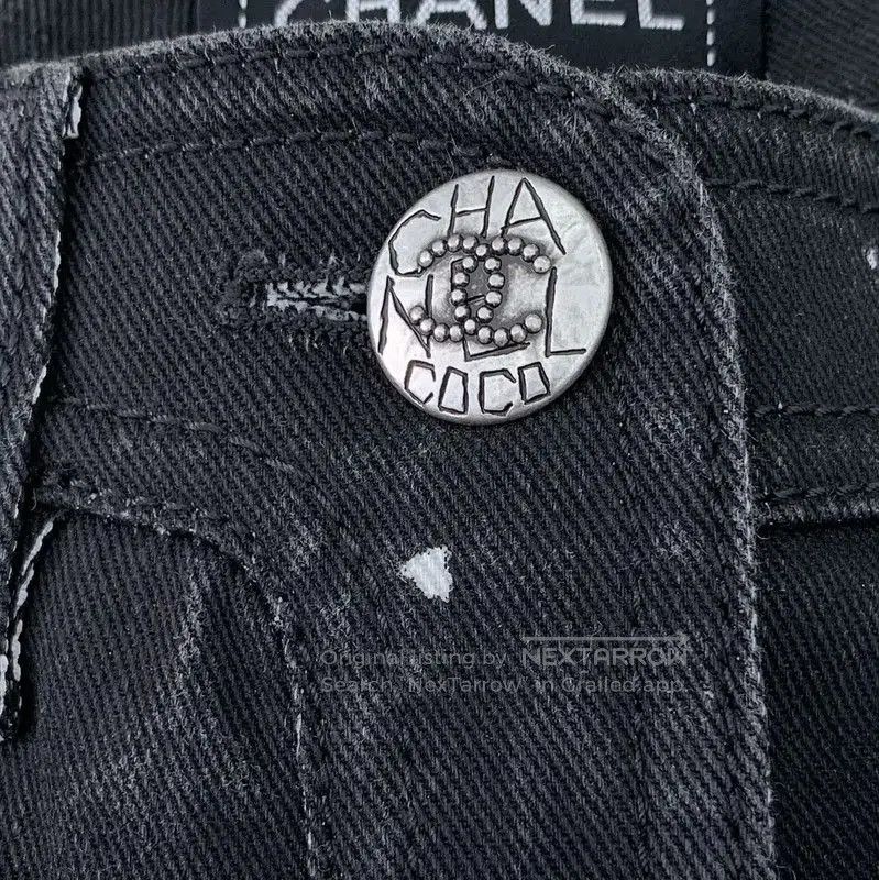 Chanel Chanel Black Cotton Ladies Jeans . Size 22" - 6 Thumbnail