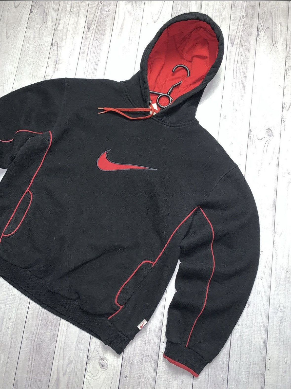 Vintage Vintage Nike hoodie red logo swoosh size S Size US S / EU 44-46 / 1 - 2 Thumbnail