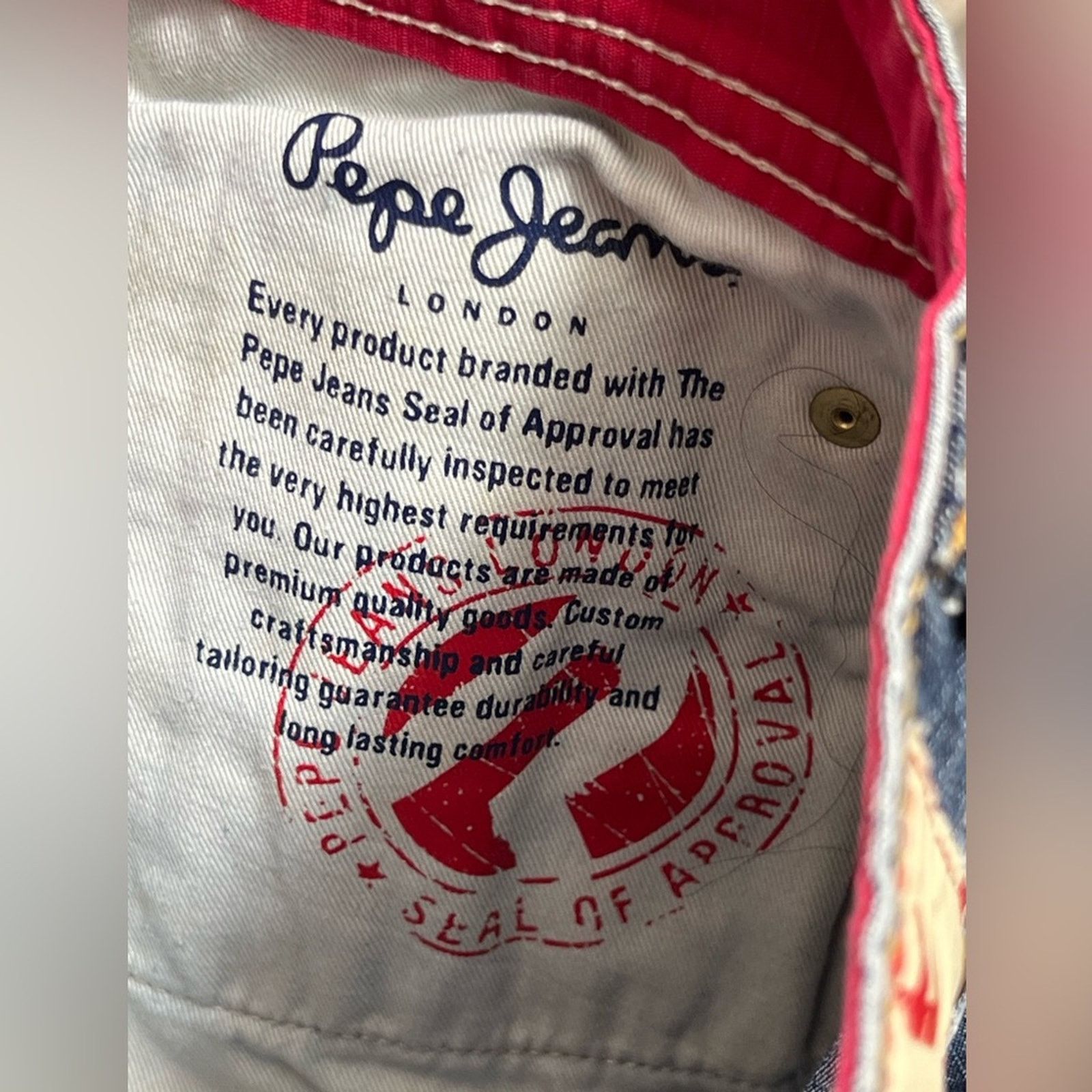 Pepe Jeans Vintage Pepe Jeans London 32x32 Embroidered Baggy 90’s RARE Size US 32 / EU 48 - 10 Thumbnail