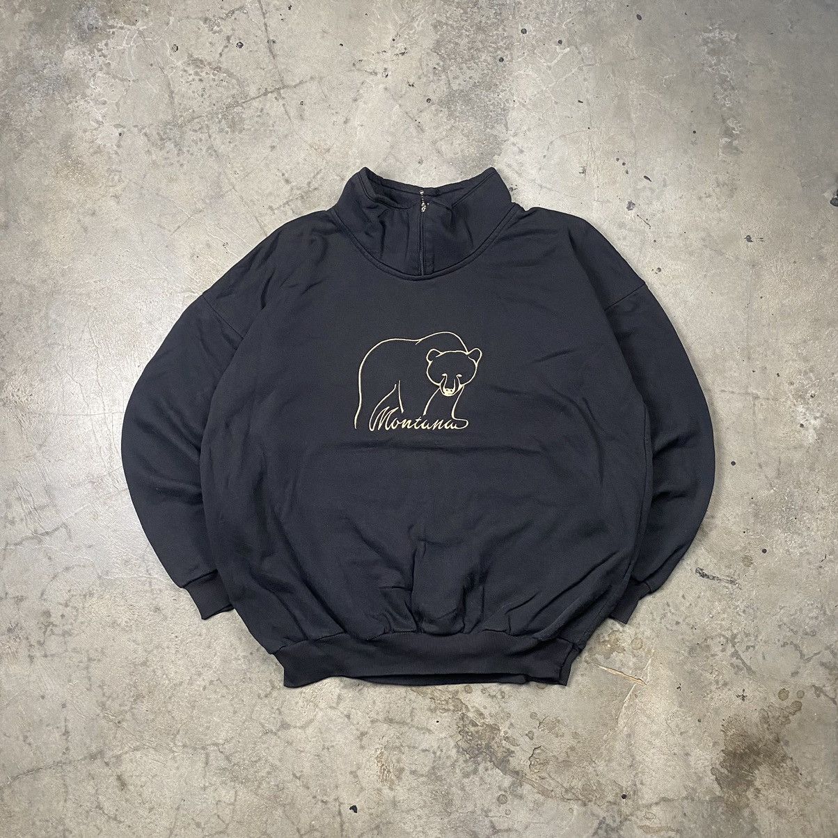 Vintage 90s Montana Made In Canada Quarter Zip Size US L / EU 52-54 / 3 - 1 Thumbnail