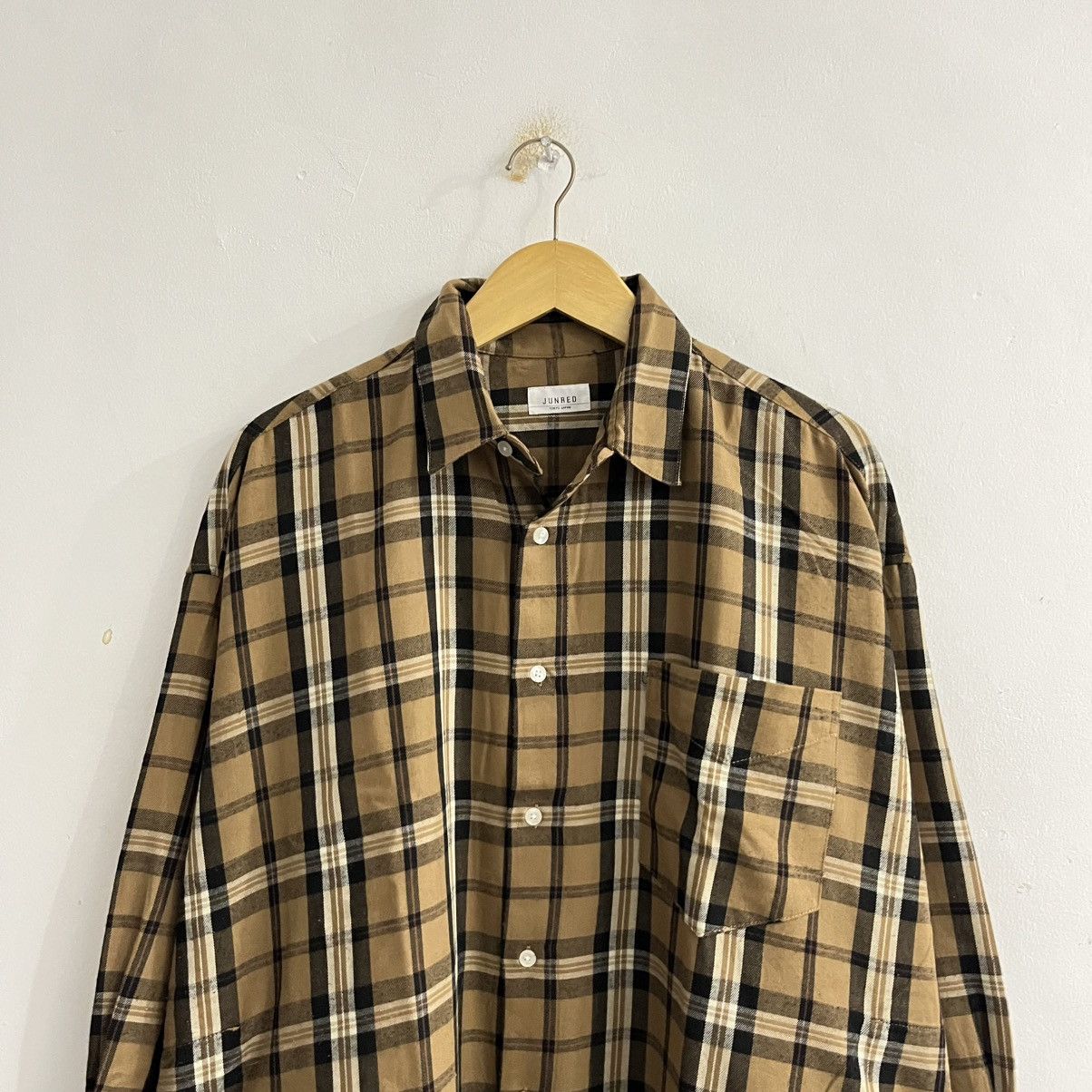 Japanese Brand Junred Tokyo Plaid Cotton Shirt Size US M / EU 48-50 / 2 - 2 Thumbnail