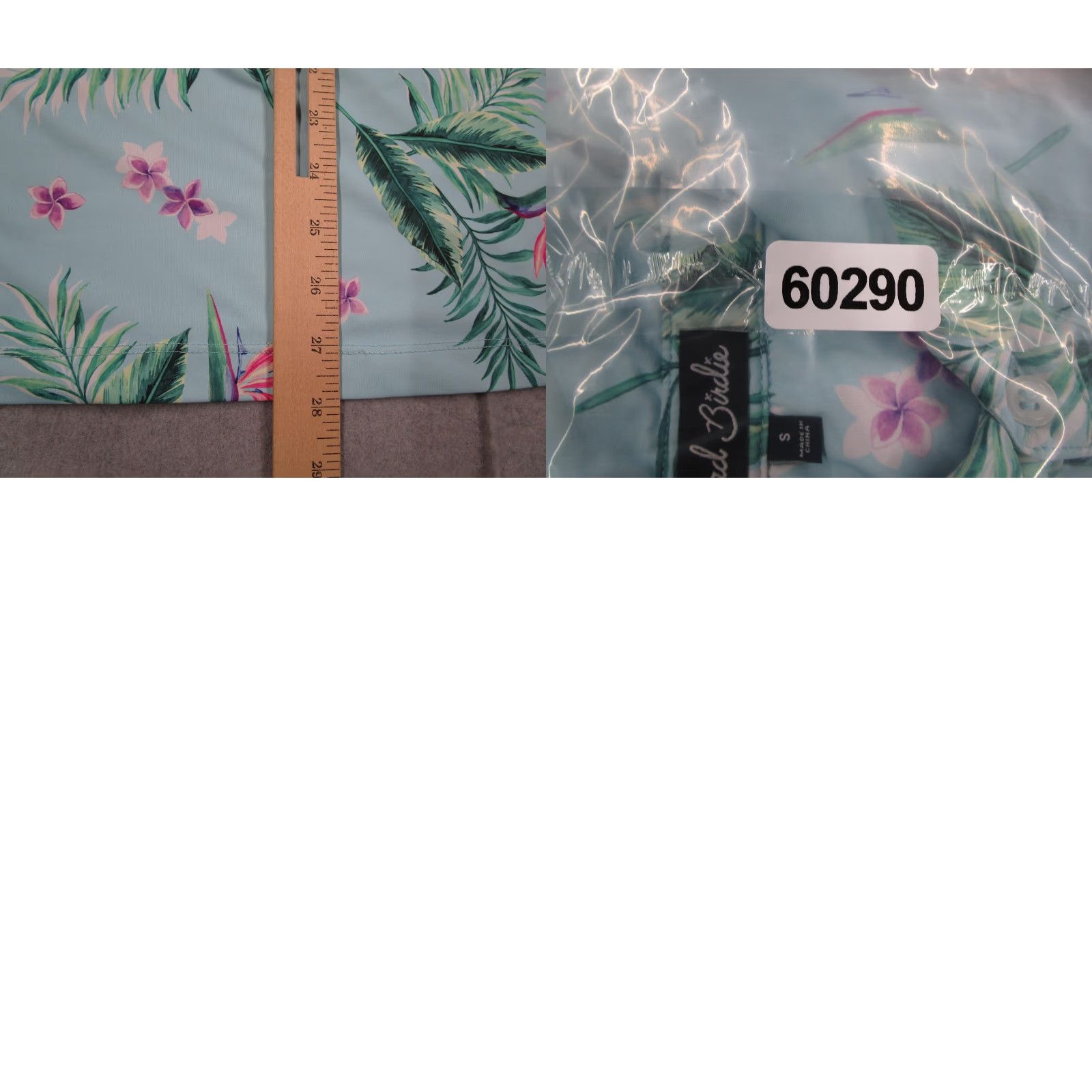 Vintage Bad Birdie Polo Shirt Mens Small Blue Tropical Floral Golf Bird Of Paradise Print Size US S / EU 44-46 / 1 - 8 Thumbnail