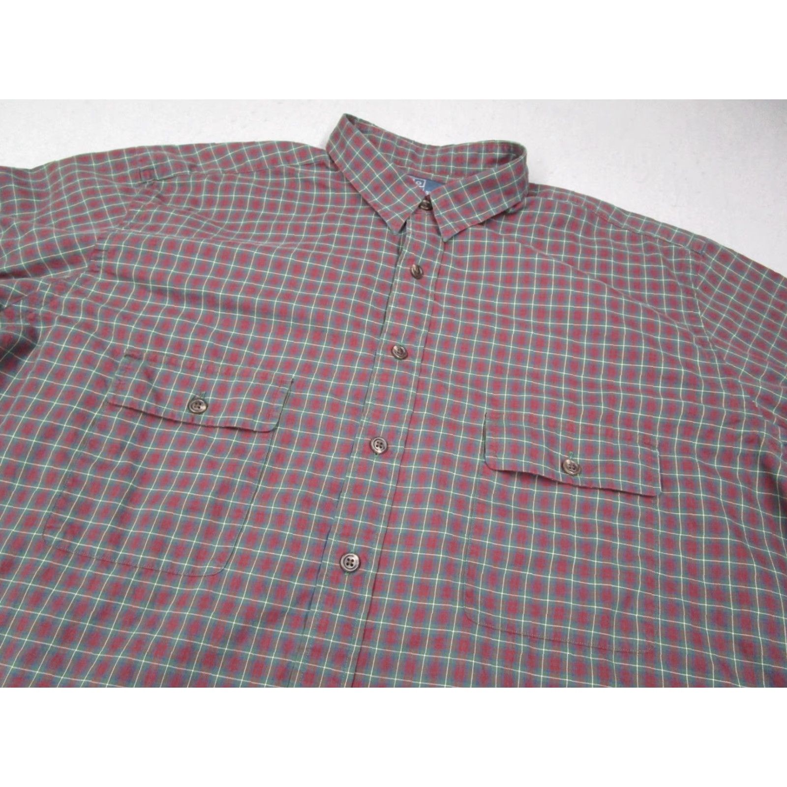 Polo Ralph Lauren VINTAGE Polo Ralph Lauren Shirt 2XL Tall Red Check Button-Up with Dual Flap Pockets Mens Long Sleeve Size US XXL / EU 58 / 5 - 2 Thumbnail