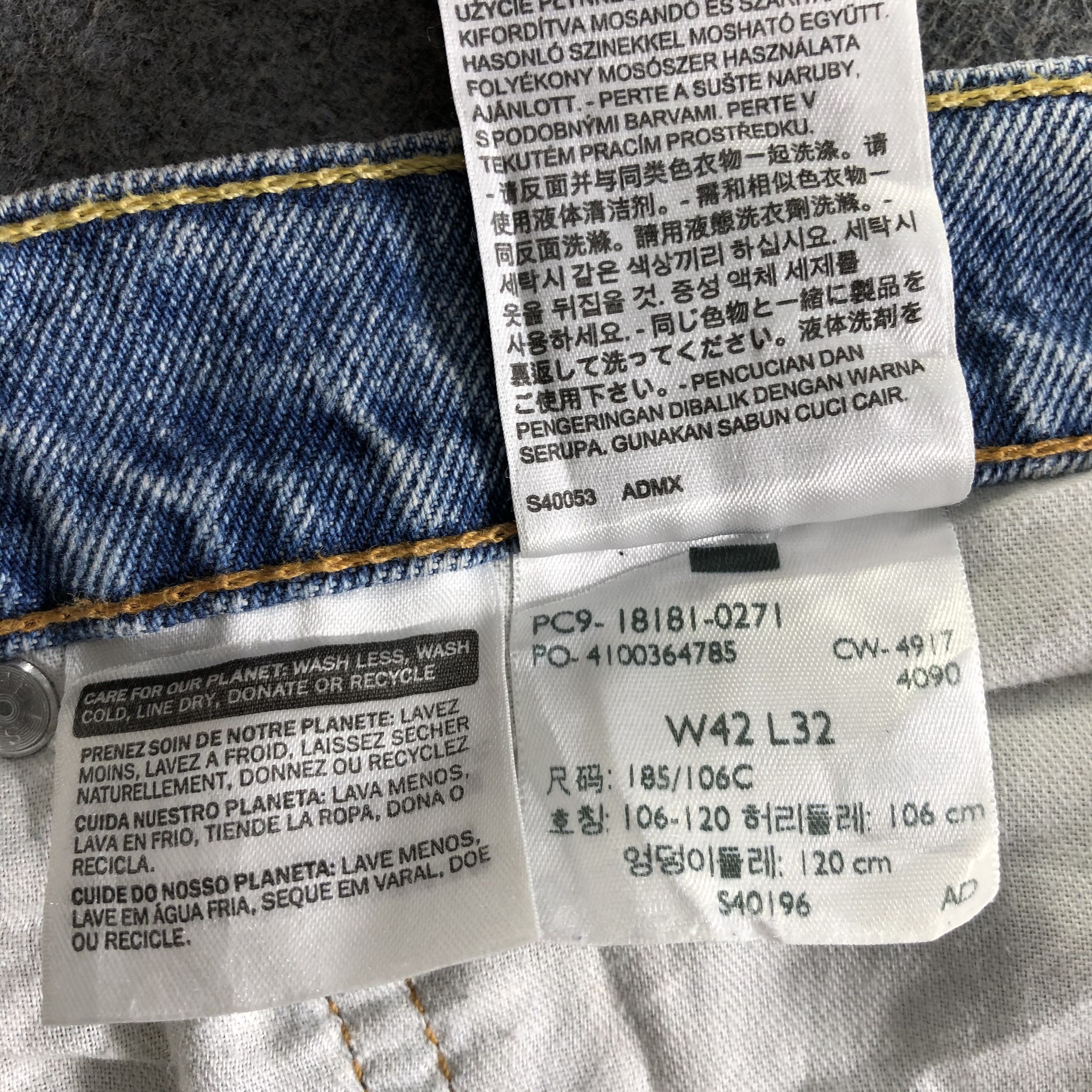 Levi's Vintage Blue Wash Levis 541 Jeans-J4276 Size US 44 / EU 60 - 11 Thumbnail
