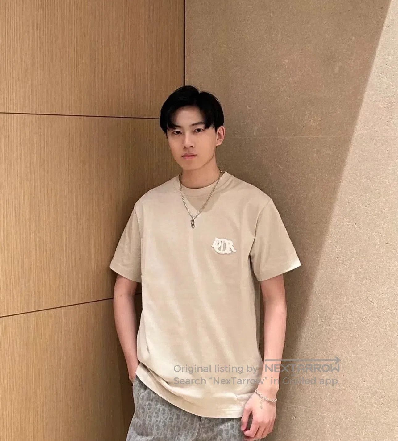 Dior Dior SS25 Beige Embroidered Logo Short - Sleeve. Size US M / EU 48-50 / 2 - 8 Thumbnail