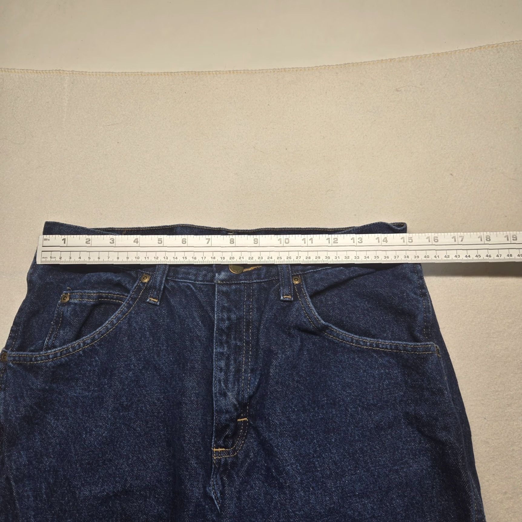 Wrangler VINTAGE Wrangler Jeans Regular Fit Straight Blue Denim Workwear Men 33X32 Size US 33 - 4 Thumbnail
