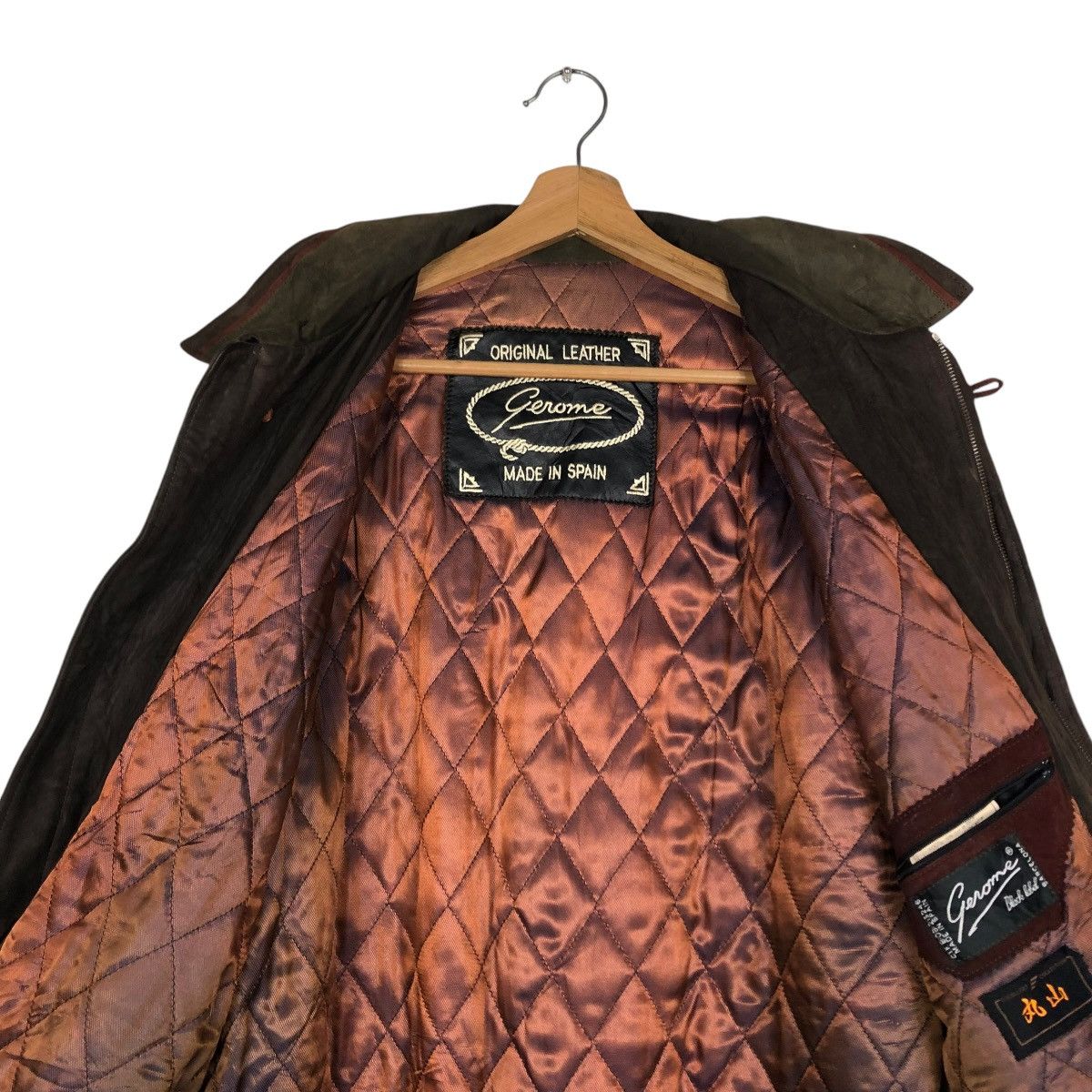 Japanese Brand 🔥VINTAGE BIKER LEATHER JACKET GENOME BLACK LABEL SPAIN Size US L / EU 52-54 / 3 - 16 Thumbnail