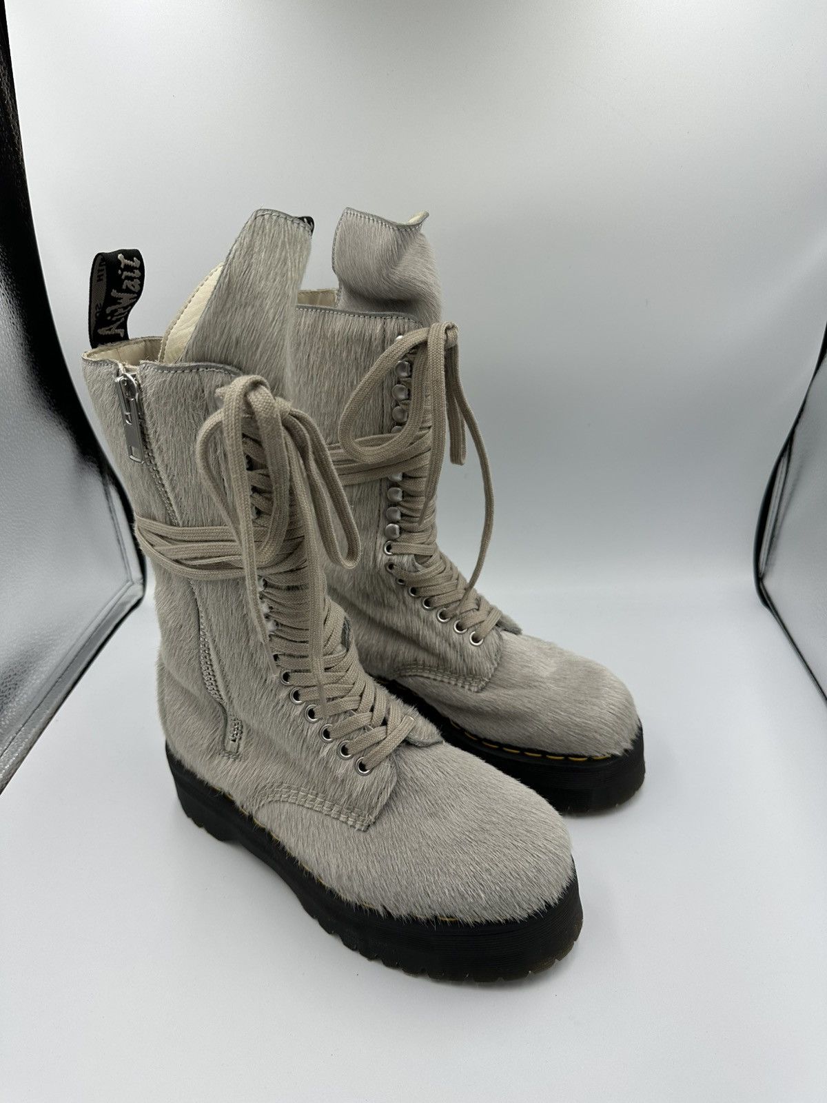 Dr. Martens × Rick Owens Rick Owens x Dr. Martens Pony Hair Boots Size US 7.5 / EU 40-41 - 1 Thumbnail