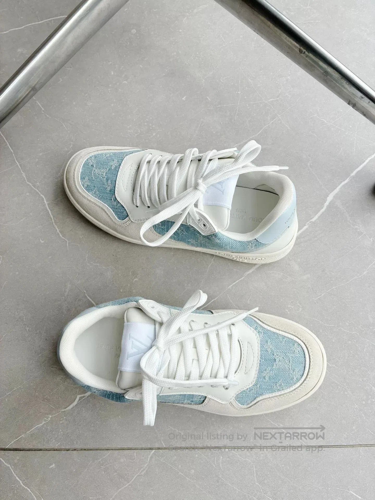 Louis Vuitton Louis Vuitton Stadium Denim Sneakers. Size US 5.5 / IT 35.5 - 3 Thumbnail
