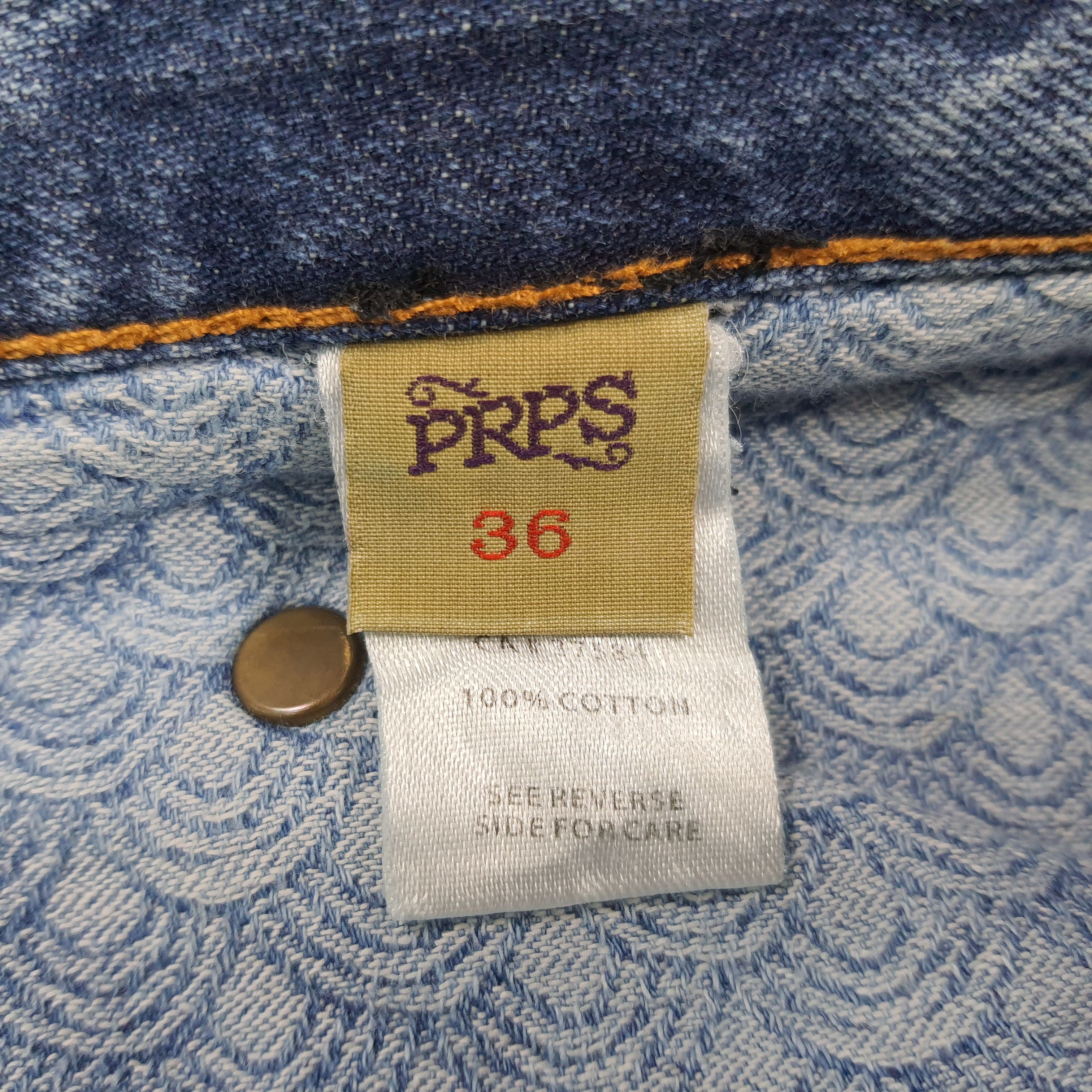 Prps Vintage PRPS Barracuda Denim Jeans Light Wash C297N13 Size US 37 - 11 Thumbnail