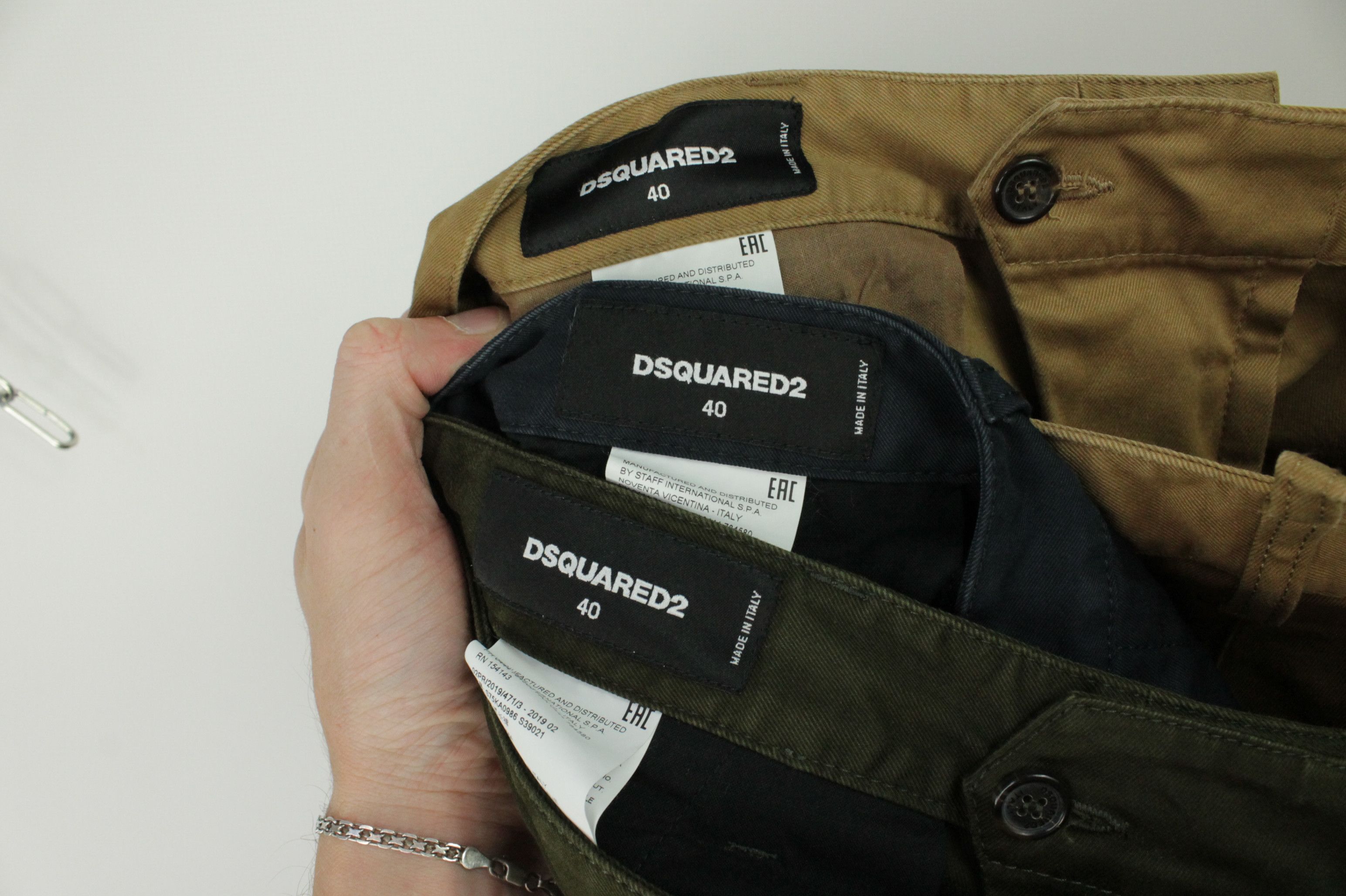 Dsquared2 Dsquared2 Navy Twill Cotton Cropped Chino Pants Women's Size 27" / US 4 / IT 40 - 10 Thumbnail