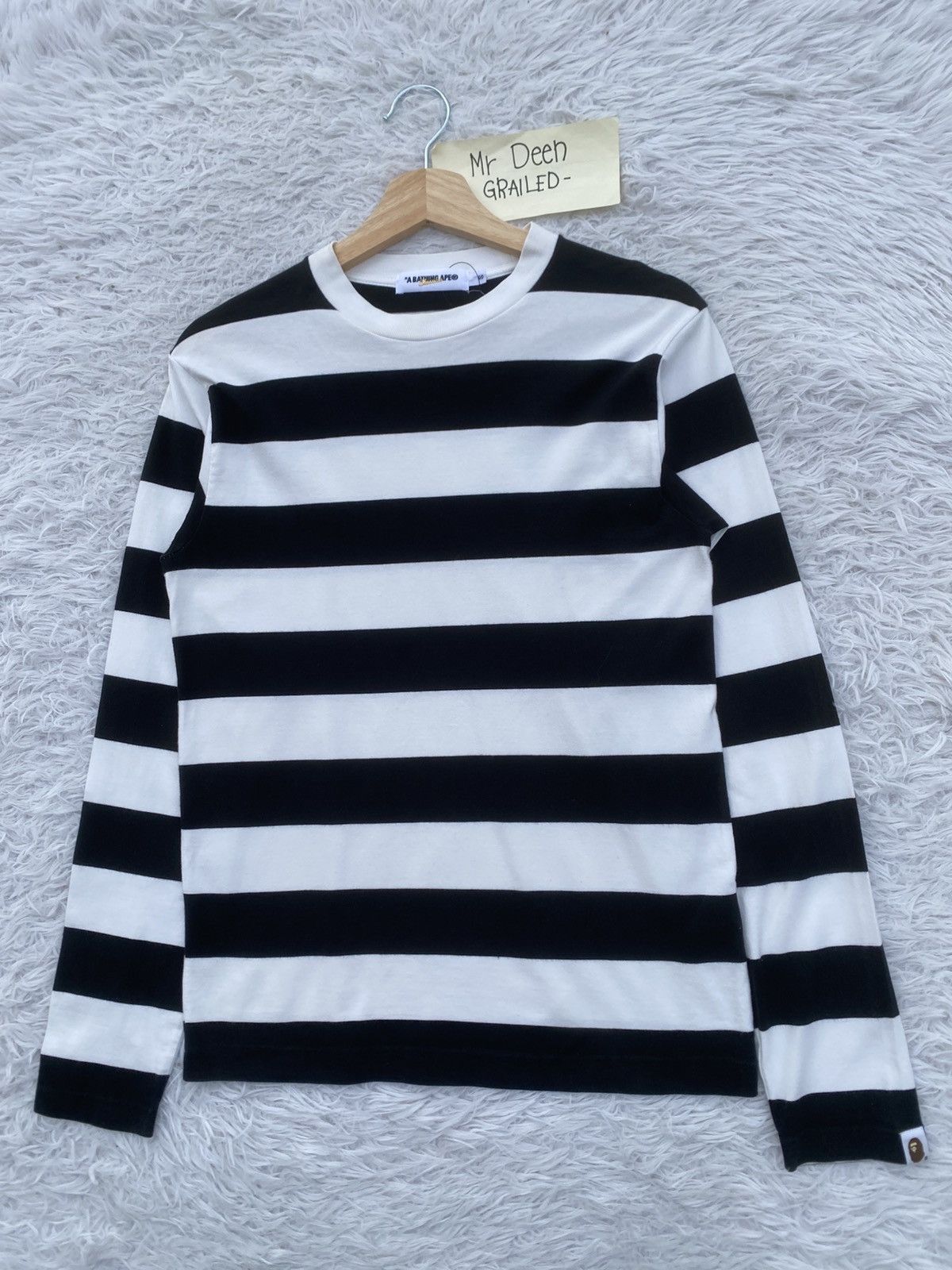 Bape Rare BAPE Stripes Longsleeve Shirt Size US S / EU 44-46 / 1 - 3 Thumbnail
