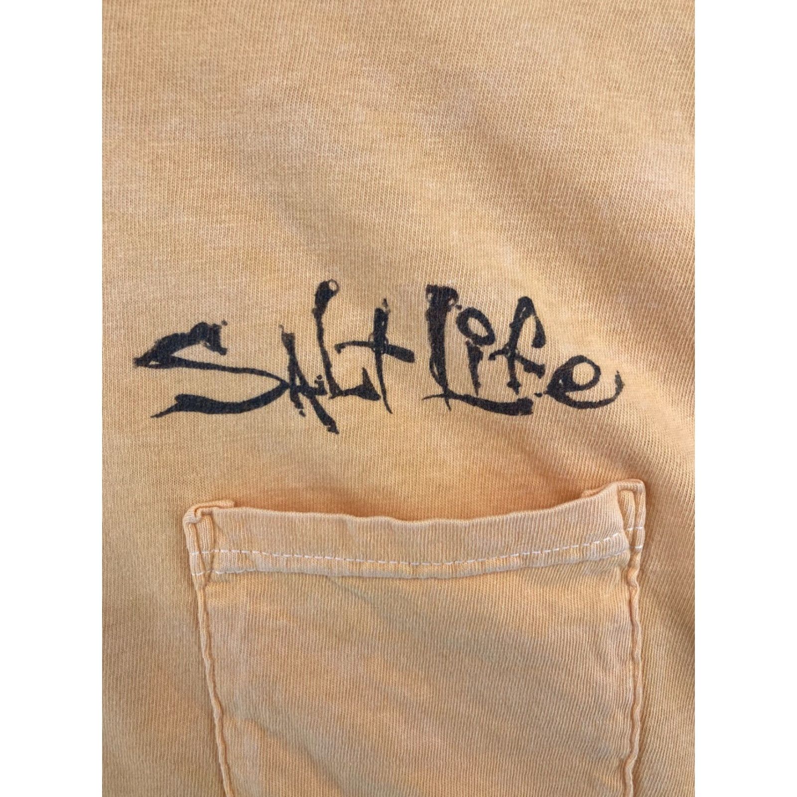 Vintage Salt Life Mens TShirt M Orange Marlin Fishing Pocket Shirt Beach Fish Graphi c Print Size US M / EU 48-50 / 2 - 4 Thumbnail