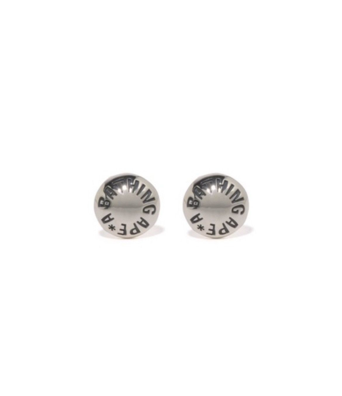 Bape Bape A BATHING APE BUTTON EARRINGS Pierce SV925 Size ONE SIZE - 2 Thumbnail