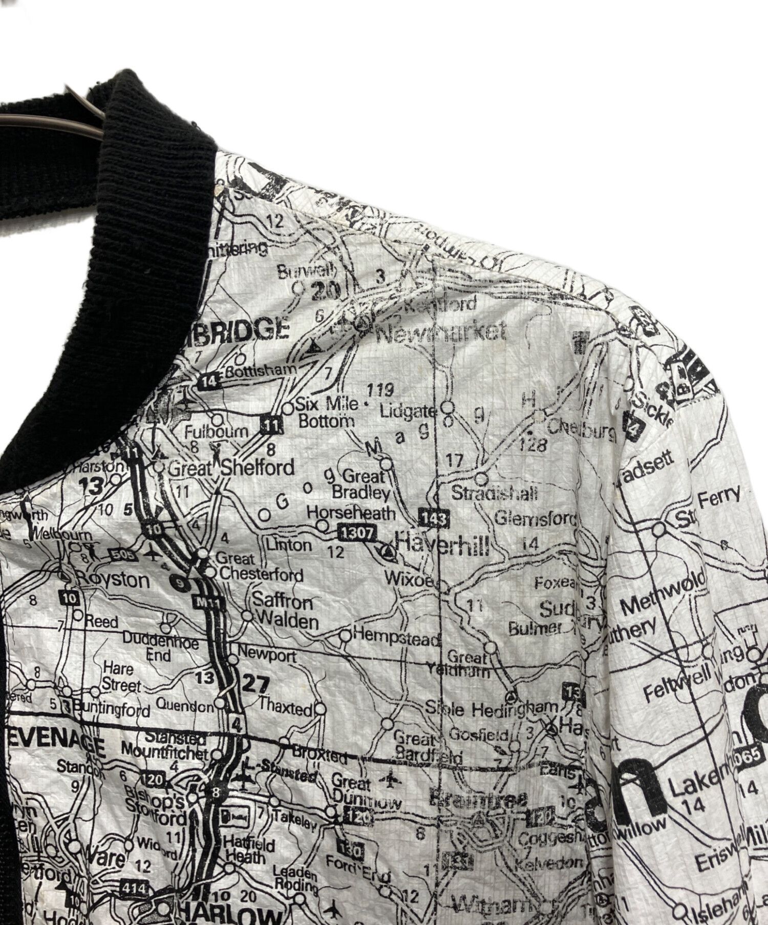 Number (N)ine NUMBER (N)INE Paper Map Full ZipvBlouson Jacket White 34 Size US L / EU 52-54 / 3 - 3 Thumbnail