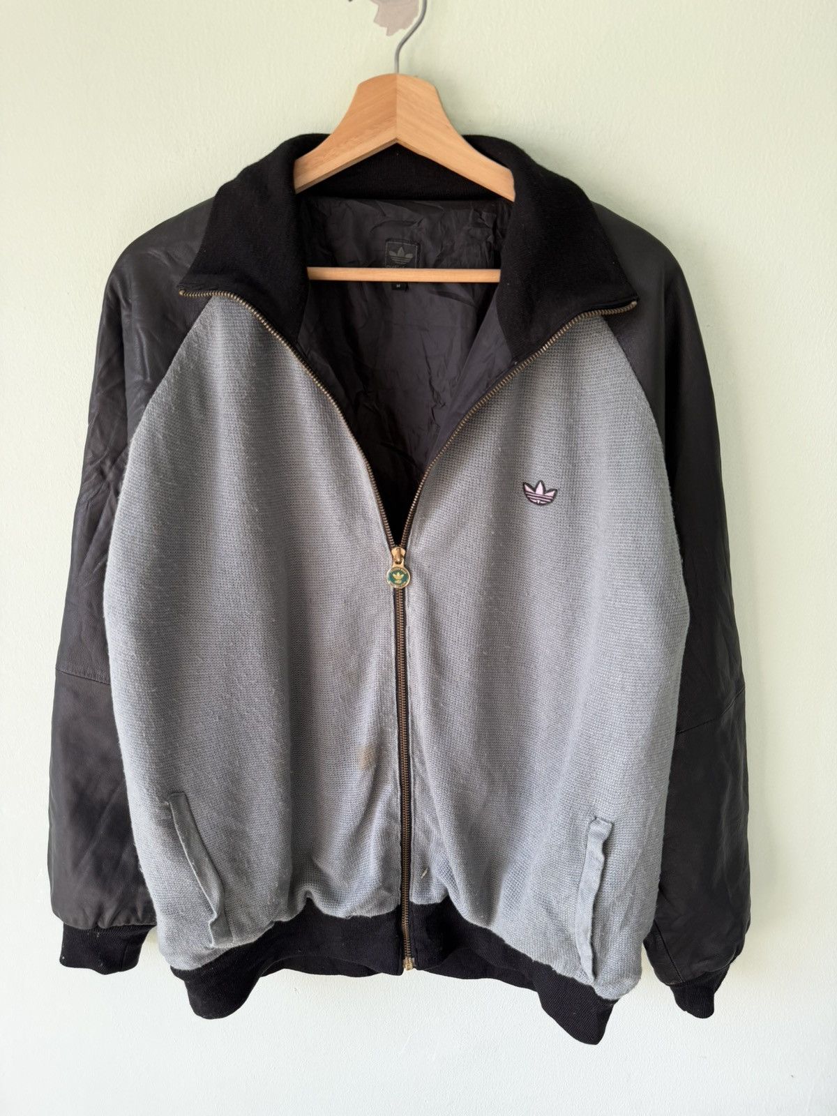 Adidas Adidas Firebird Tre Foil Wool Leather Sleeve Size US M / EU 48-50 / 2 - 2 Thumbnail