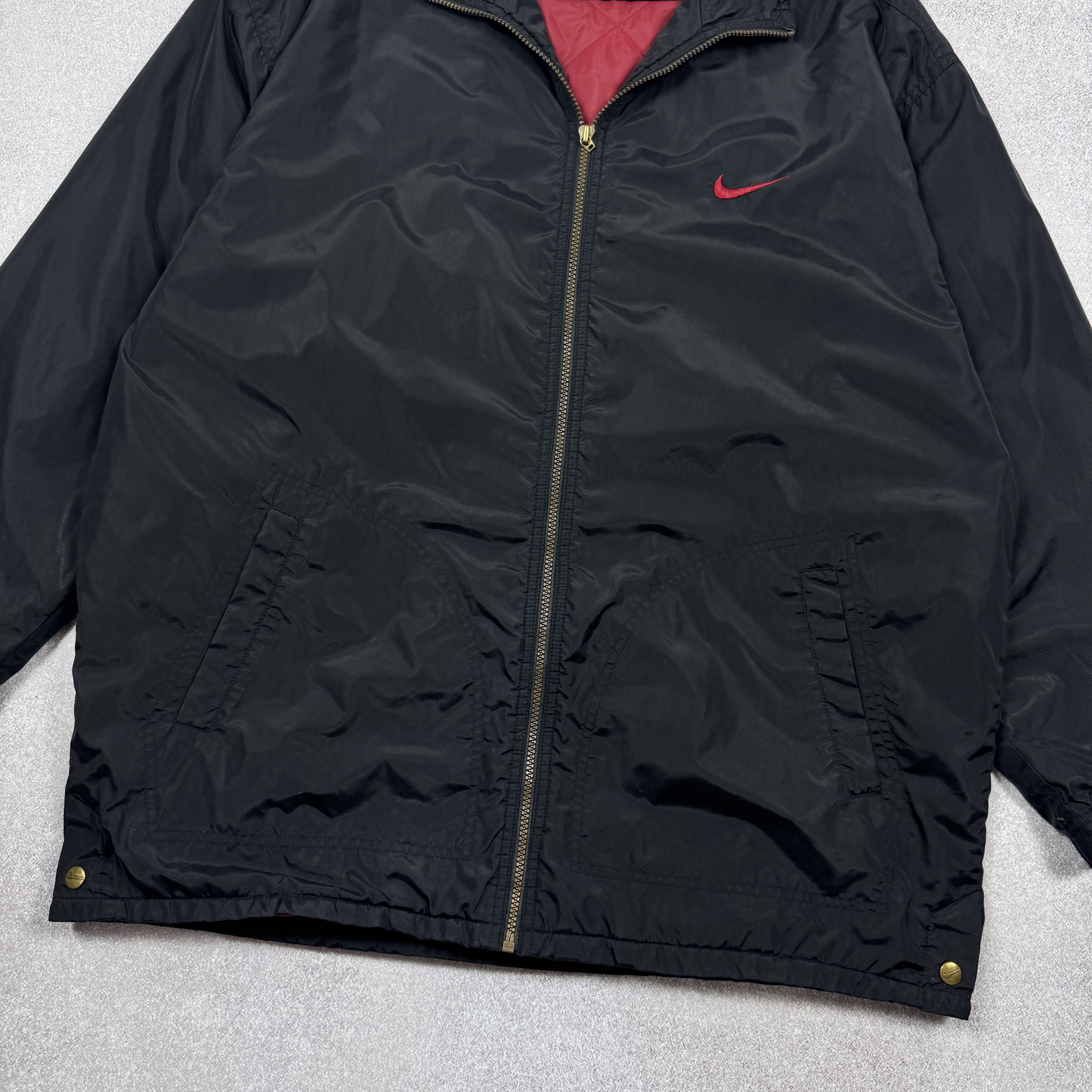 Nike 00s Vintage Nike Backside Big Logo Black Nylon Jacket XXL Size US XXL / EU 58 / 5 - 4 Thumbnail