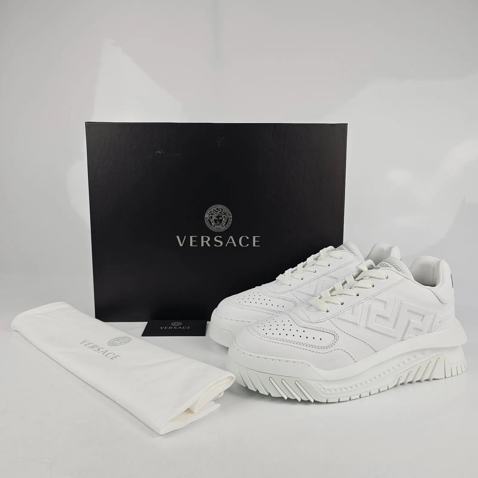 Versace Versace Greca Odissea White Sneakers New Size US 13 / EU 46 - 2 Thumbnail