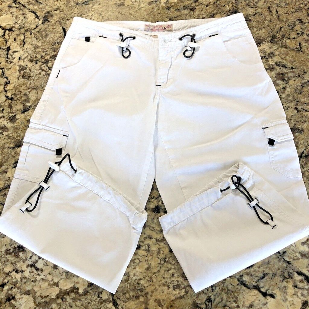 Other Size 1 Y2 Blu Womens Capri White Adjustable Waist Cargo Size 28" / US 6 / IT 42 - 1 Thumbnail