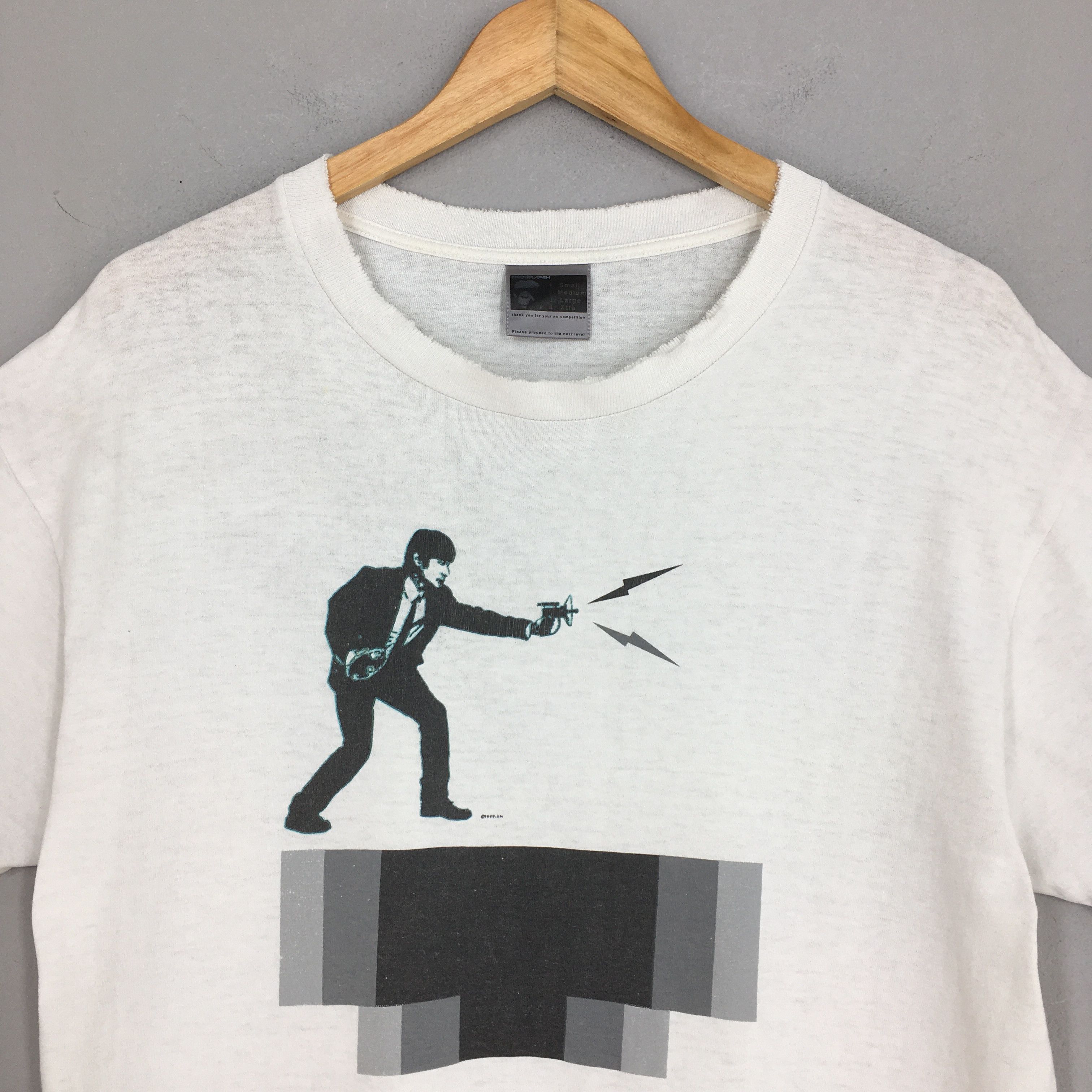 Bape 1999 Bape x Kan Takagi Ray Gun / Pixelated Logo Tee Size US L / EU 52-54 / 3 - 2 Thumbnail