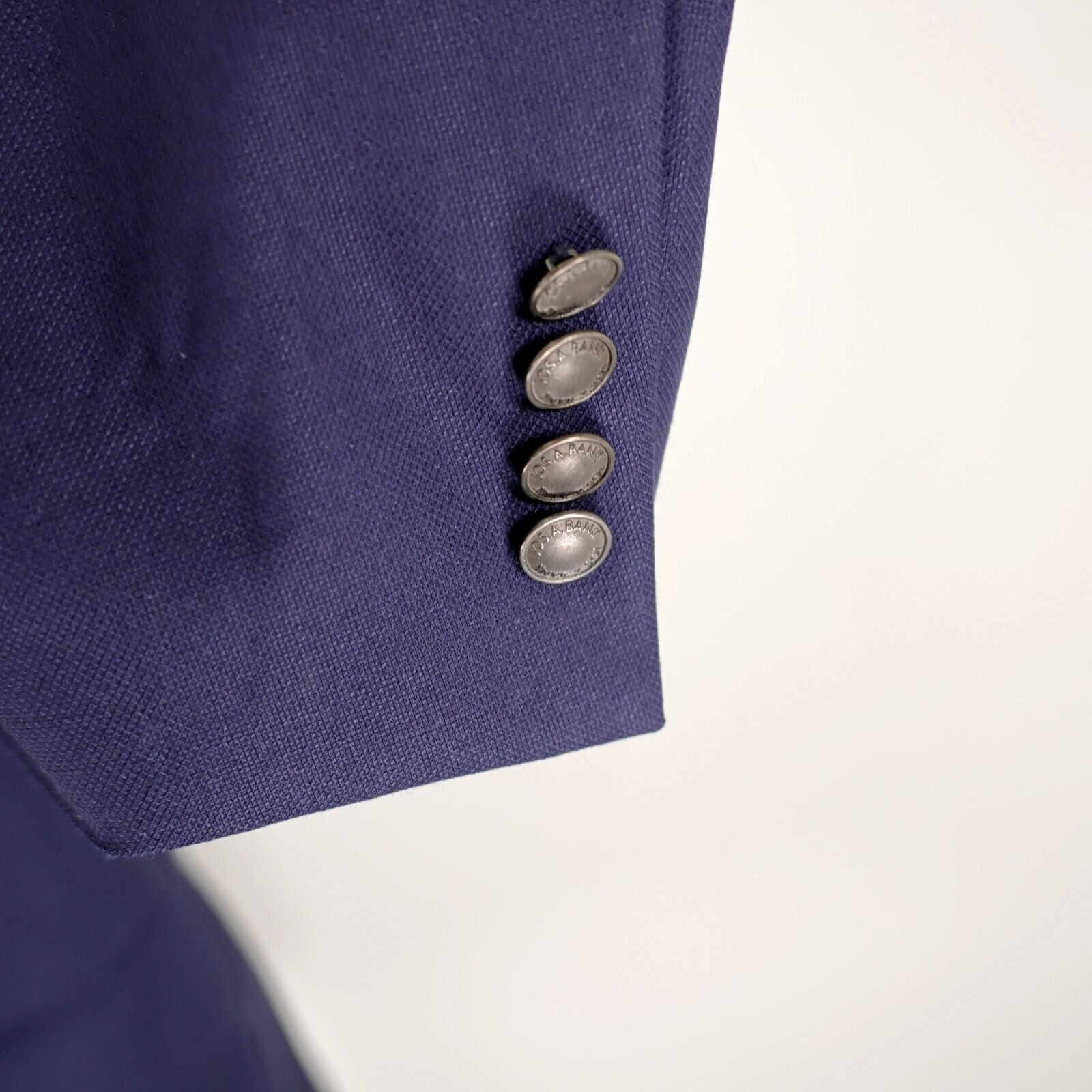 Jos. A. Bank Jos A Bank Traveler's Tailored Fit Wool 2 Button Blue Blazer Size 40R - 3 Thumbnail