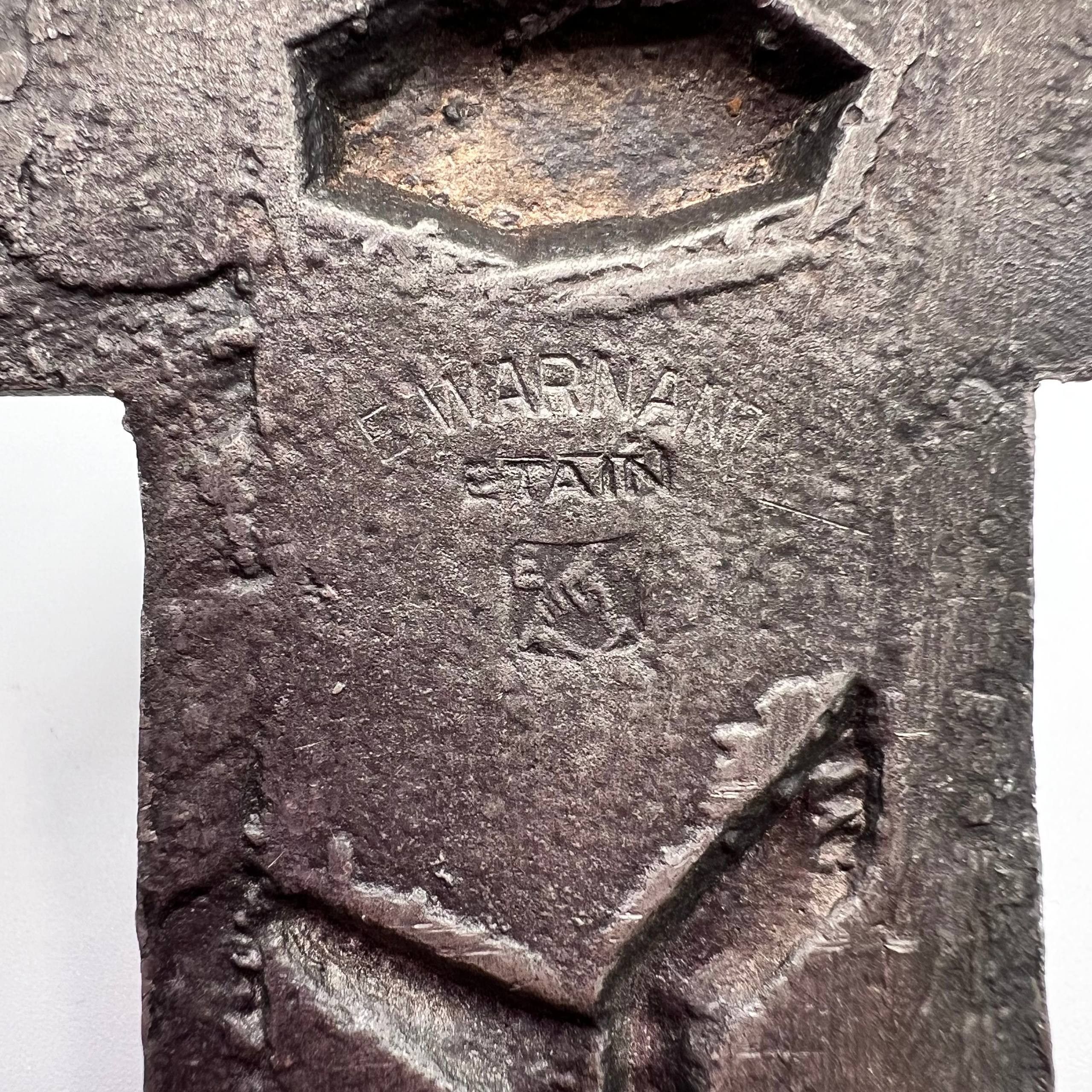 Vintage 1970 Vintage Wall Cross Crucifix Christian Art Pewter Size ONE SIZE - 7 Thumbnail