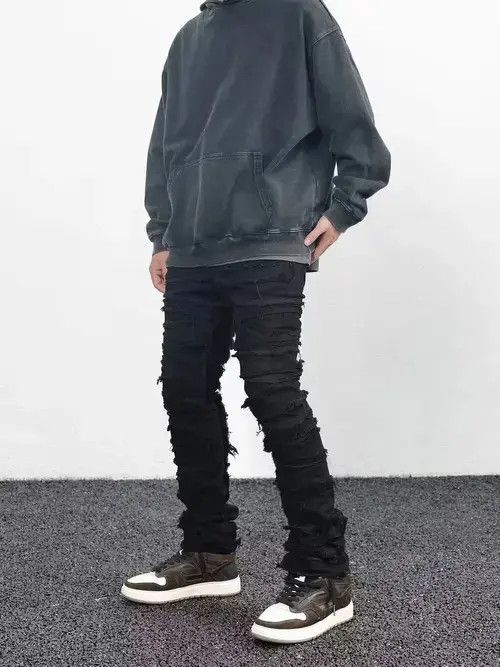 American Edition × Jean punk ripped damaged fade grunge pants Size US 30 / EU 46 - 1 Thumbnail
