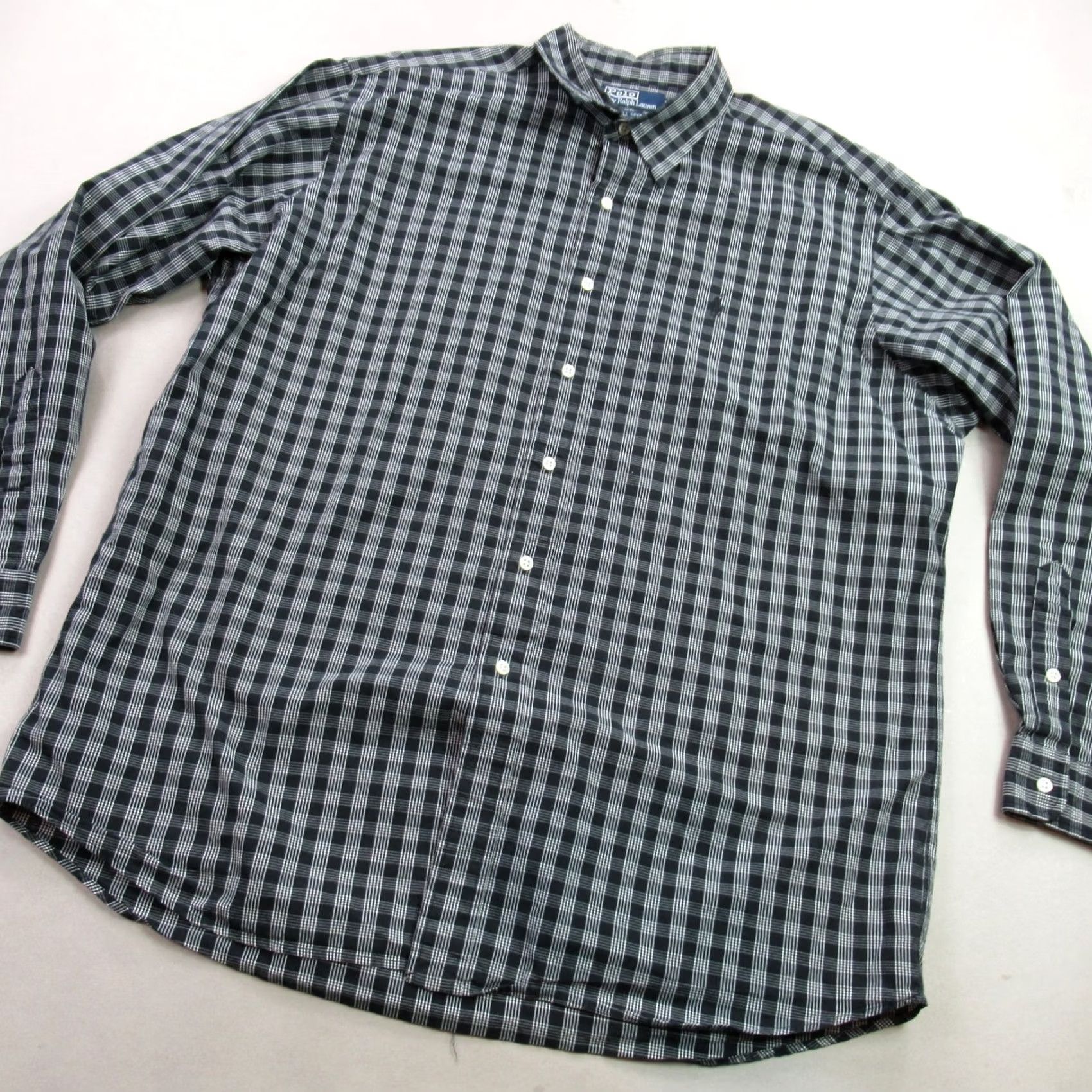Polo Ralph Lauren Polo Ralph Lauren Mens Large Black Shirt Long Sleeve Button Front Plaid Casual Size US L / EU 52-54 / 3 - 2 Thumbnail