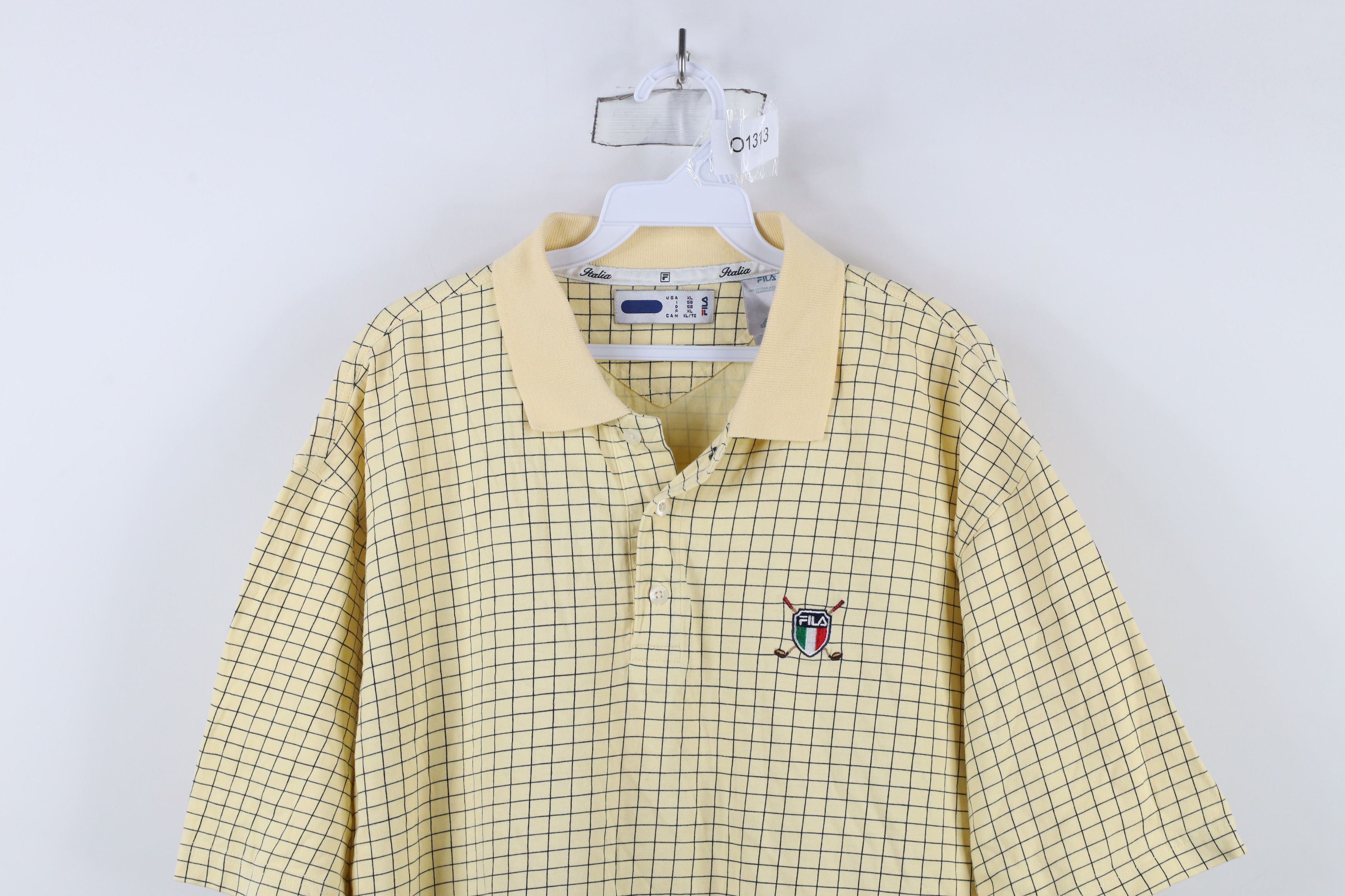 Fila × Vintage Vintage 90s Fila Italy Golf Crest Collared Polo Shirt Yellow Size US XL / EU 56 / 4 - 2 Thumbnail