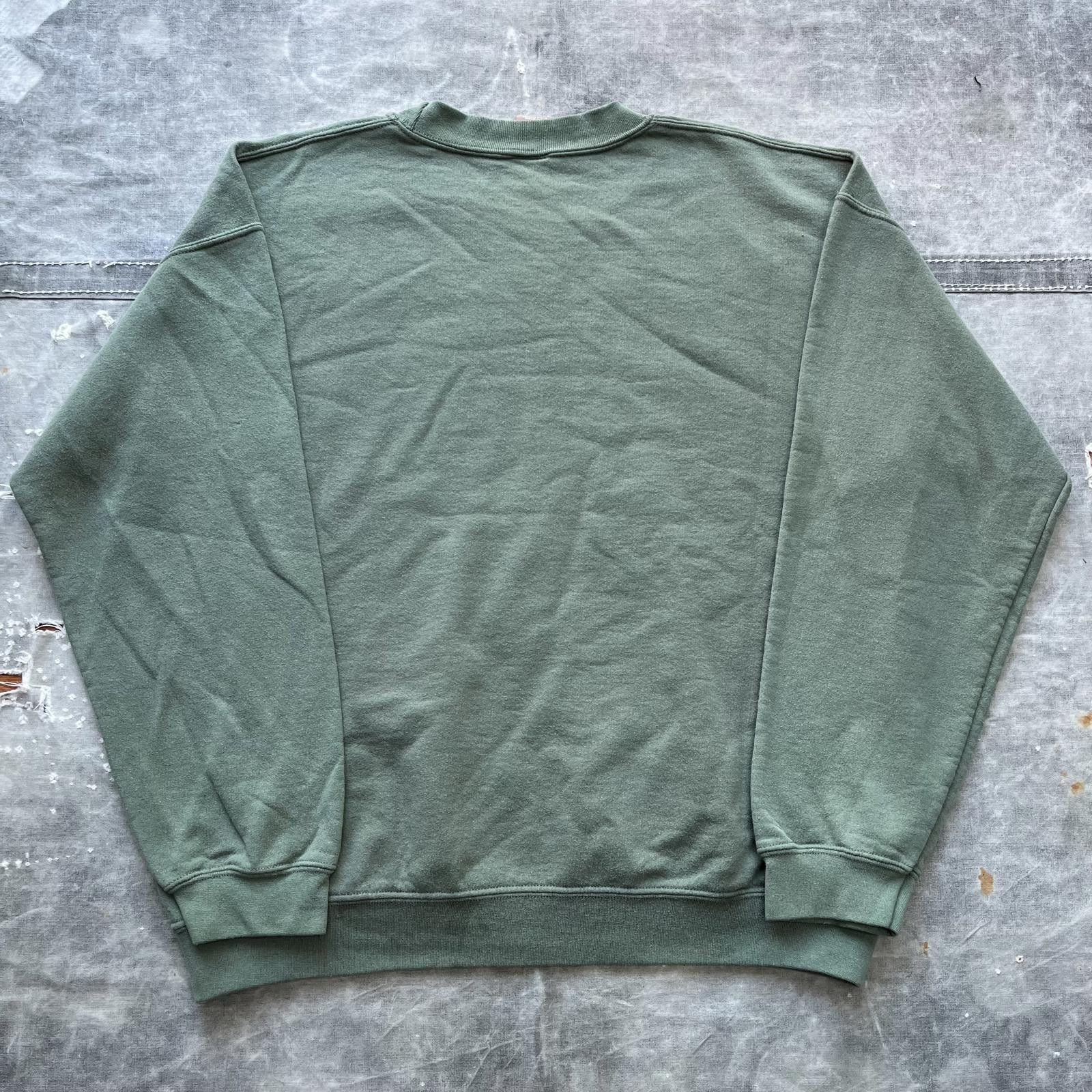 George × Vintage Vintage Y2K Olive Green Bald Eagle Nature Baggy Sweatshirt Size US M / EU 48-50 / 2 - 5 Thumbnail